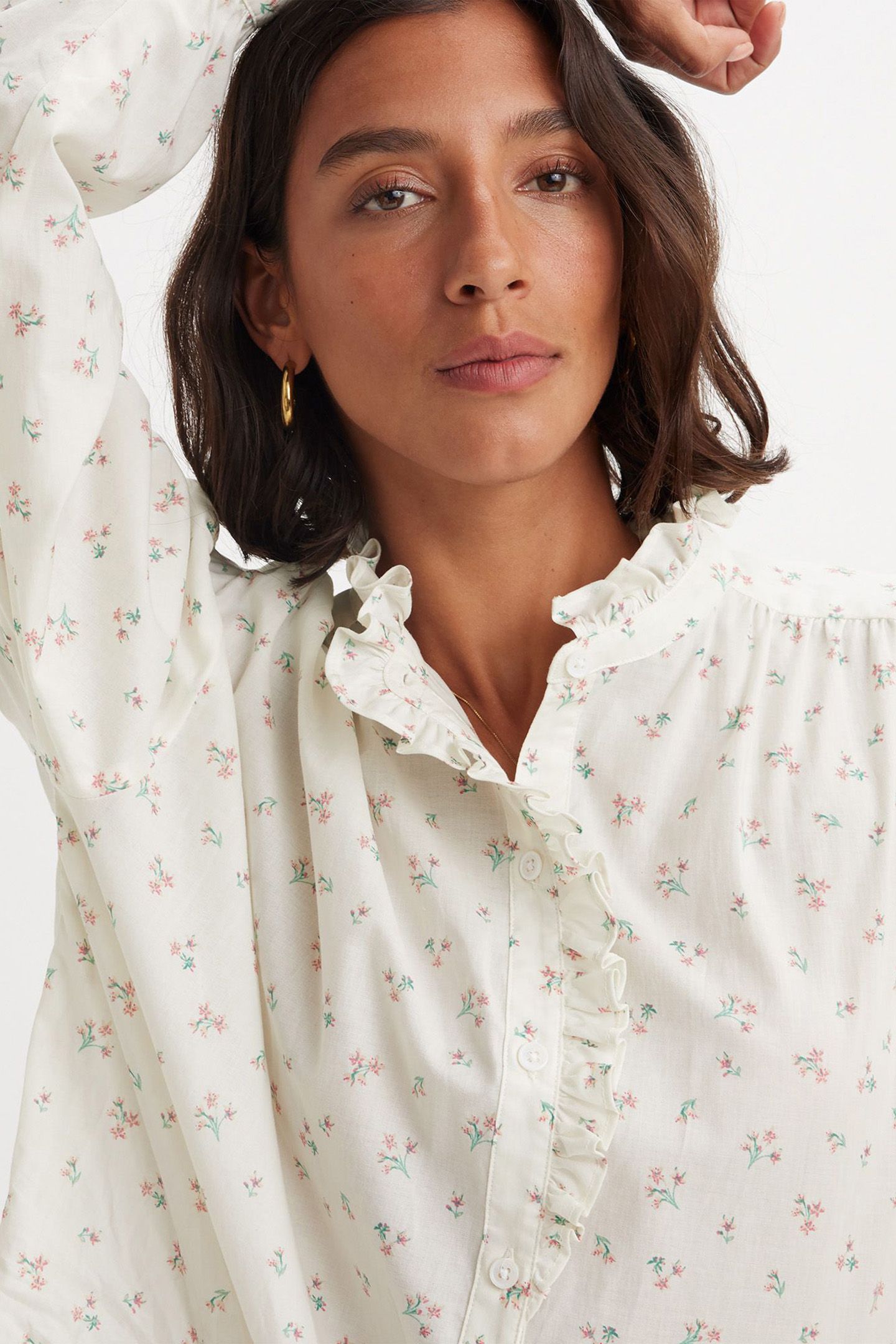 KARLY BLOUSE LYKKE FLORAL SUNNY CREAM 4