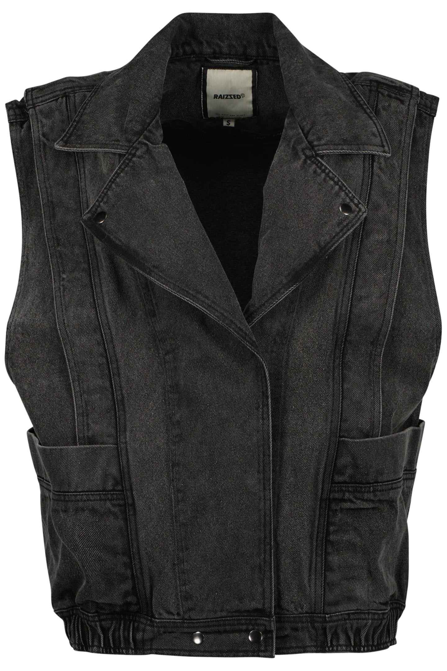 STAR GILET DARK GREY STONE 1