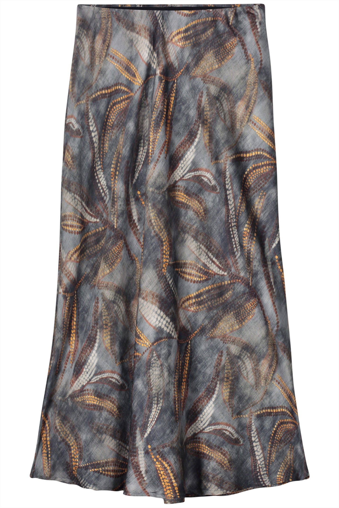 SKIRT DOTTED LEAFS GREYS 4