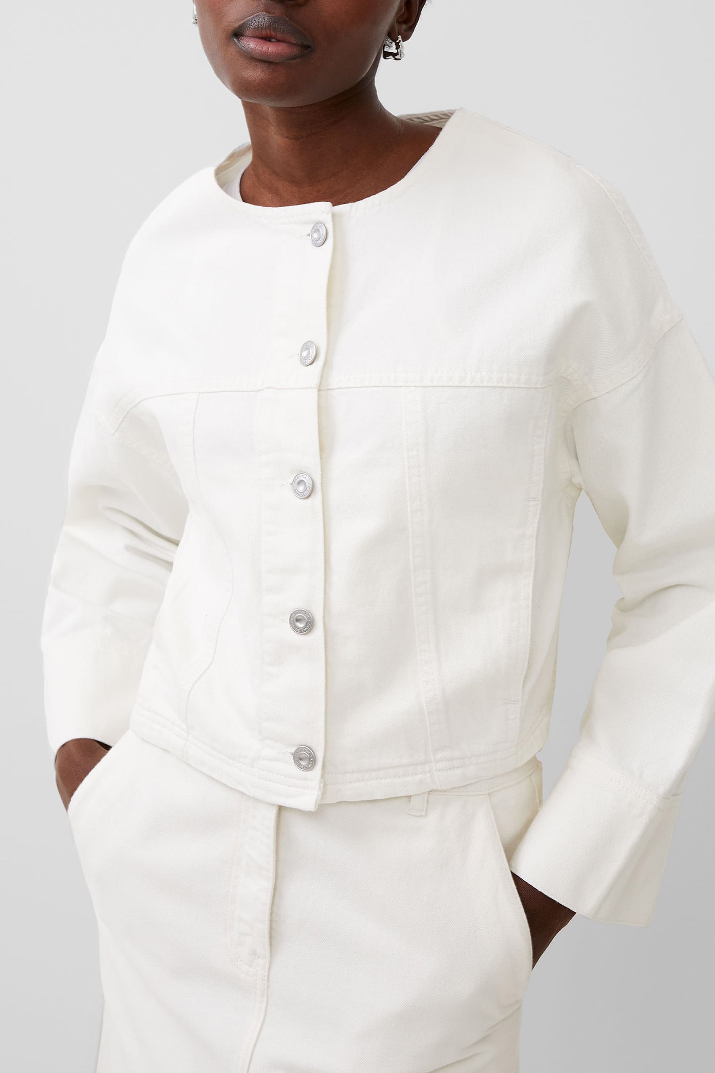 DENVER DENIM WIDE SLEEVE JKT ECRU 1