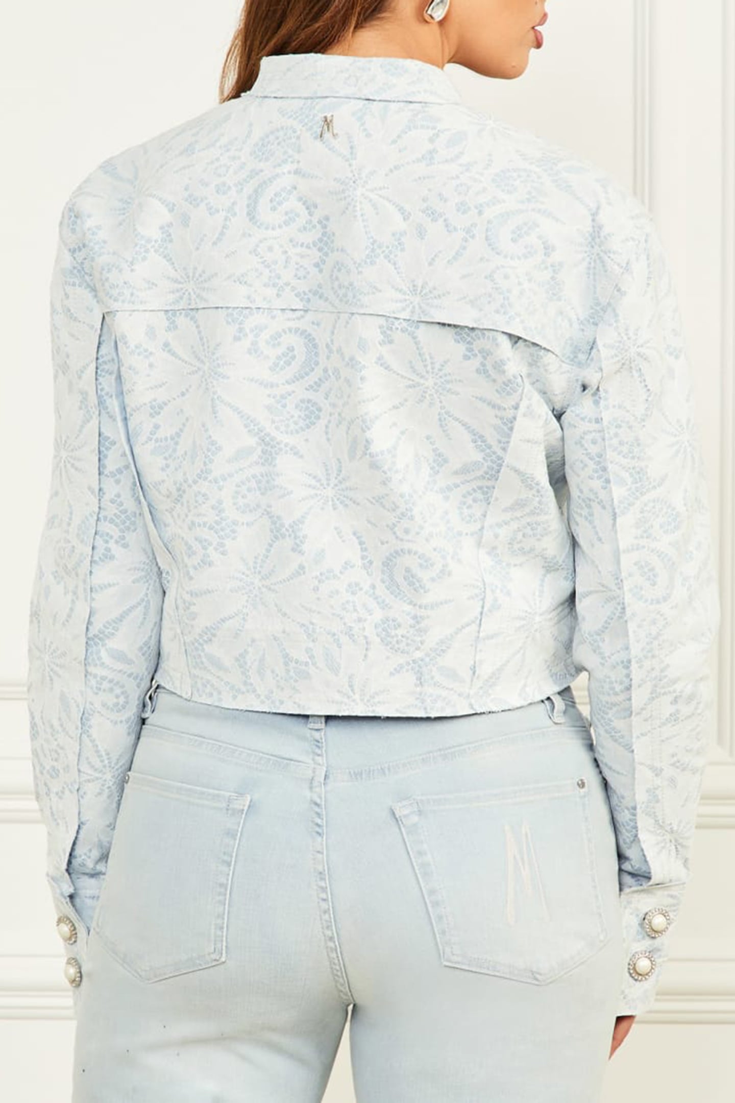 MARCIANO BY GUESS GLAM ROMANTICA JACKE LIGHT WASH DENIM LAC 2