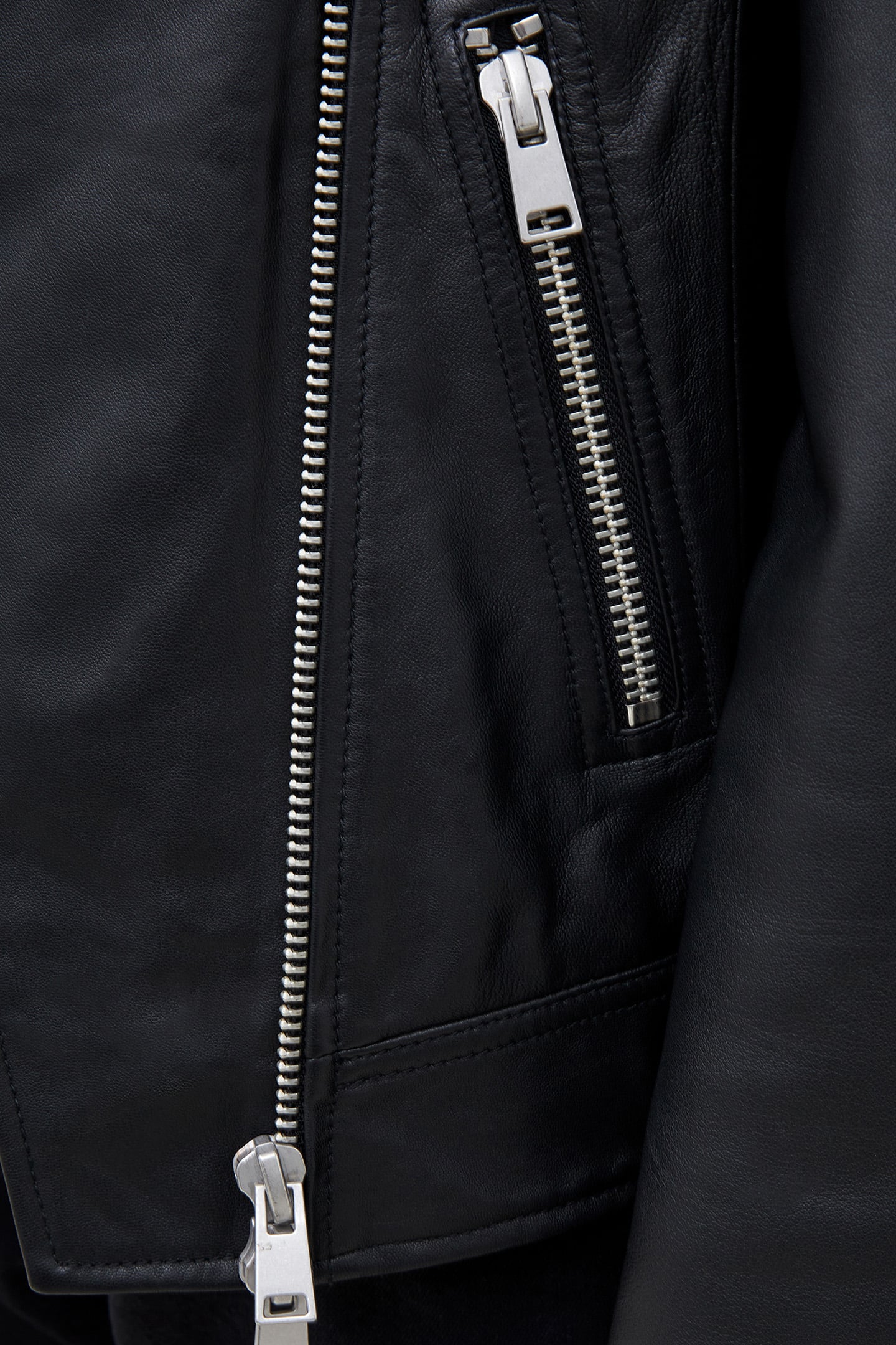 CONNIE LEATHER L/S BIKER JKT BLACK 5