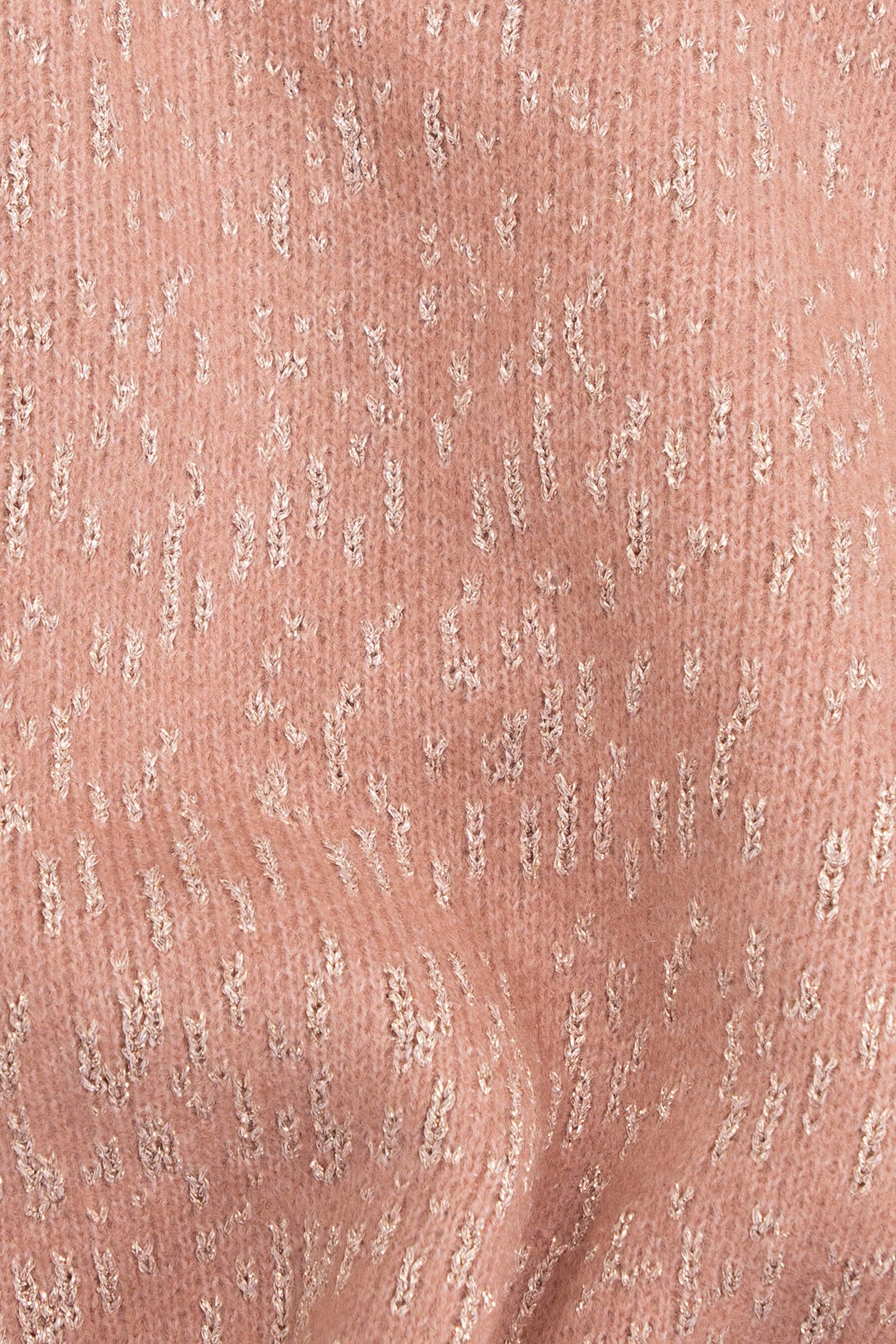 GIRL'S PINK JACQUARD LUREX SWEATER DRESS 7