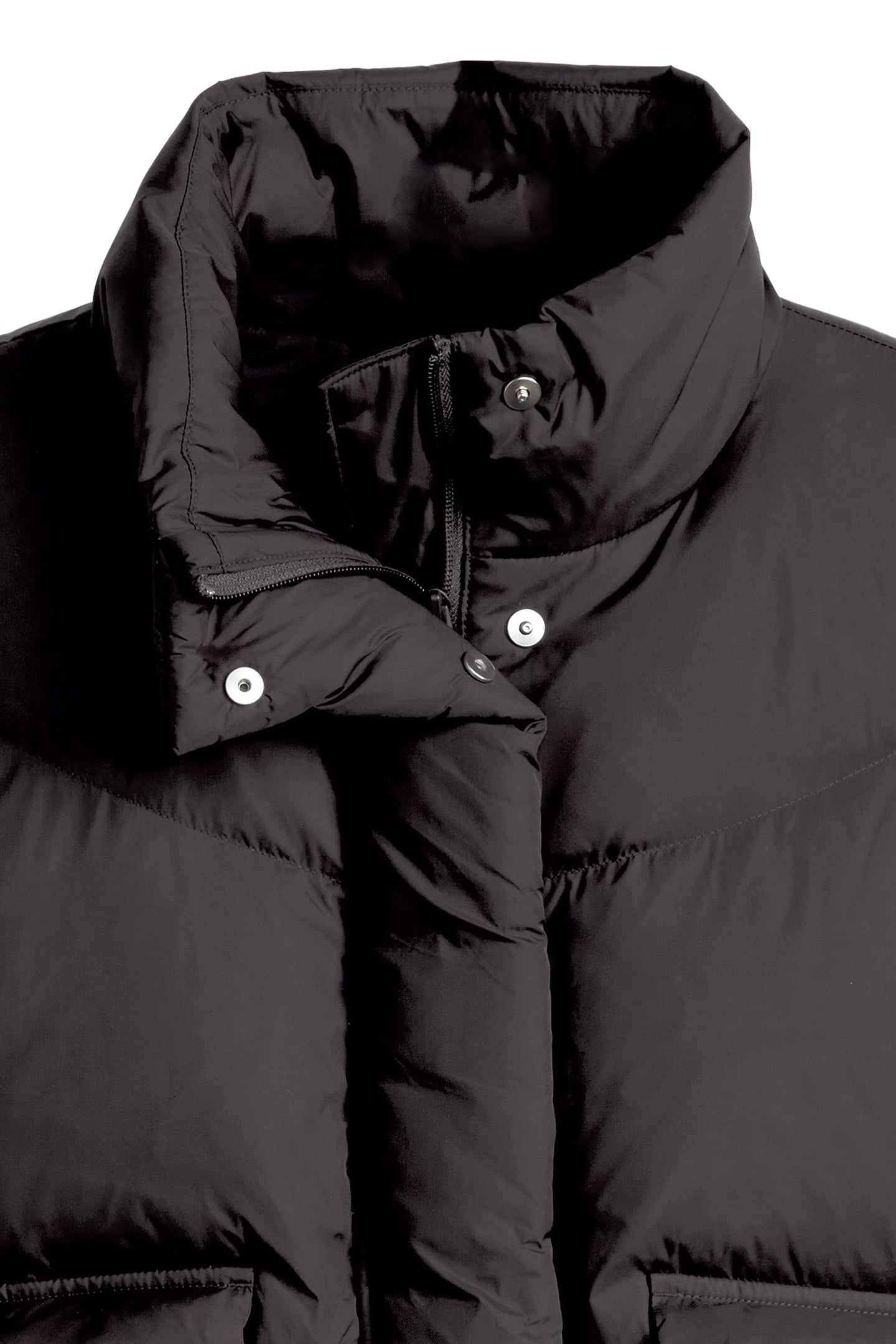 WESTERN BUBBLE PUFFER VEST IN CAVIAR 6