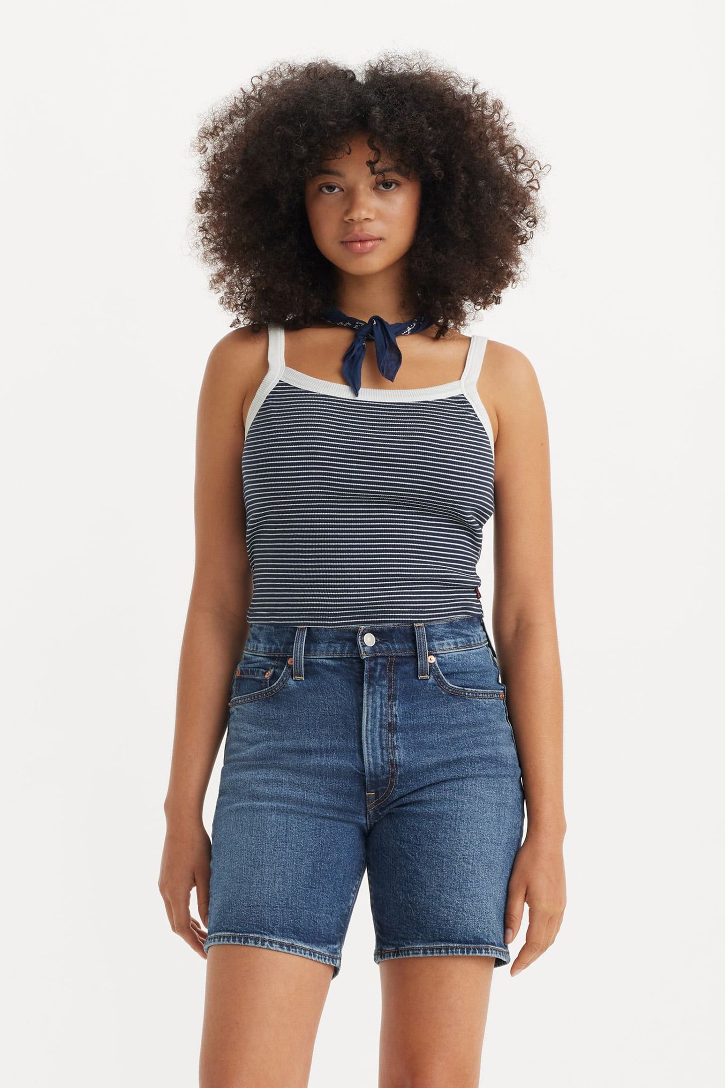 ESSENTIAL SPORTY RIB TNK ANNALISE STRIPE 1