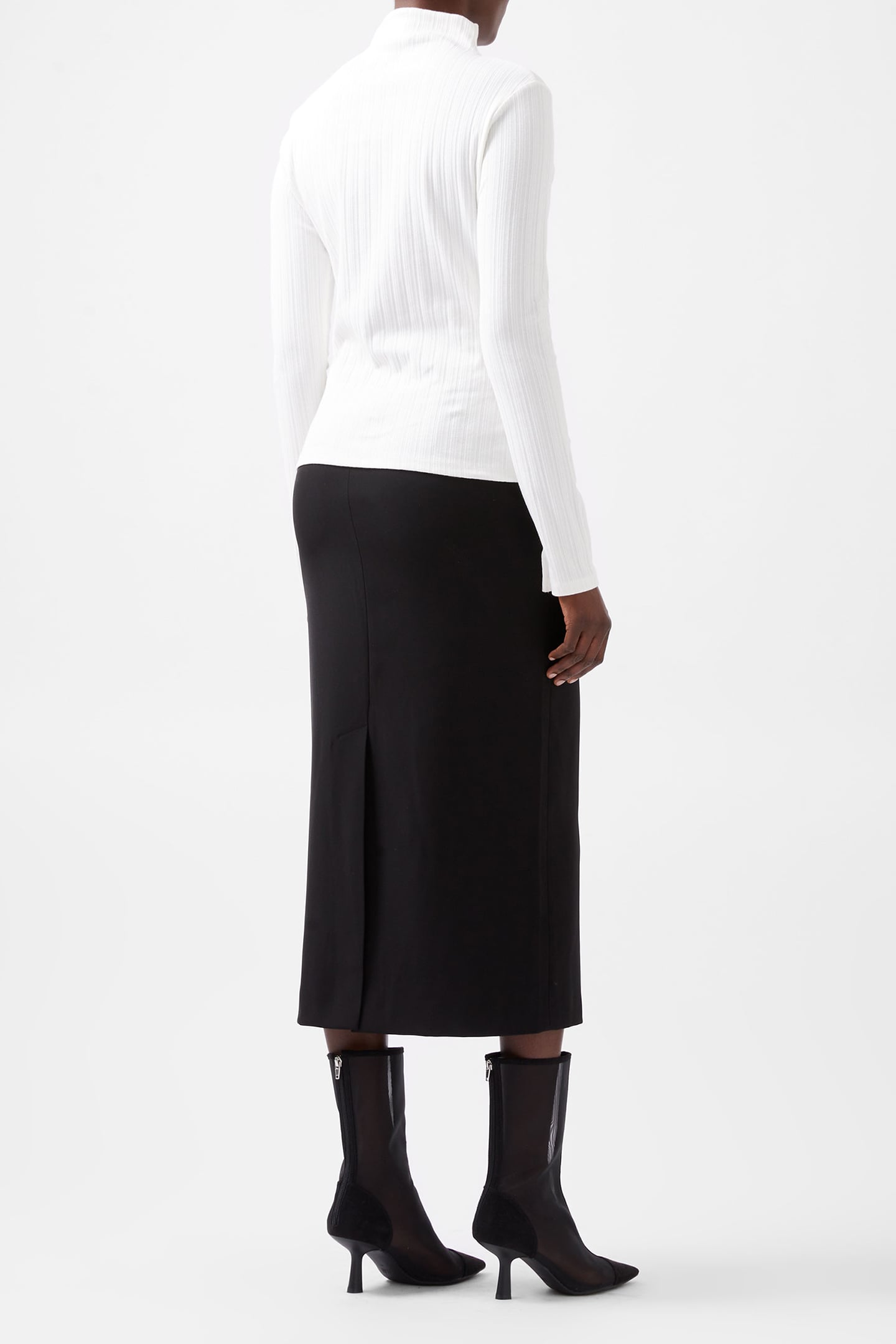 SASIA RIB LONG SLEEVE TOP WINTER WHITE 3