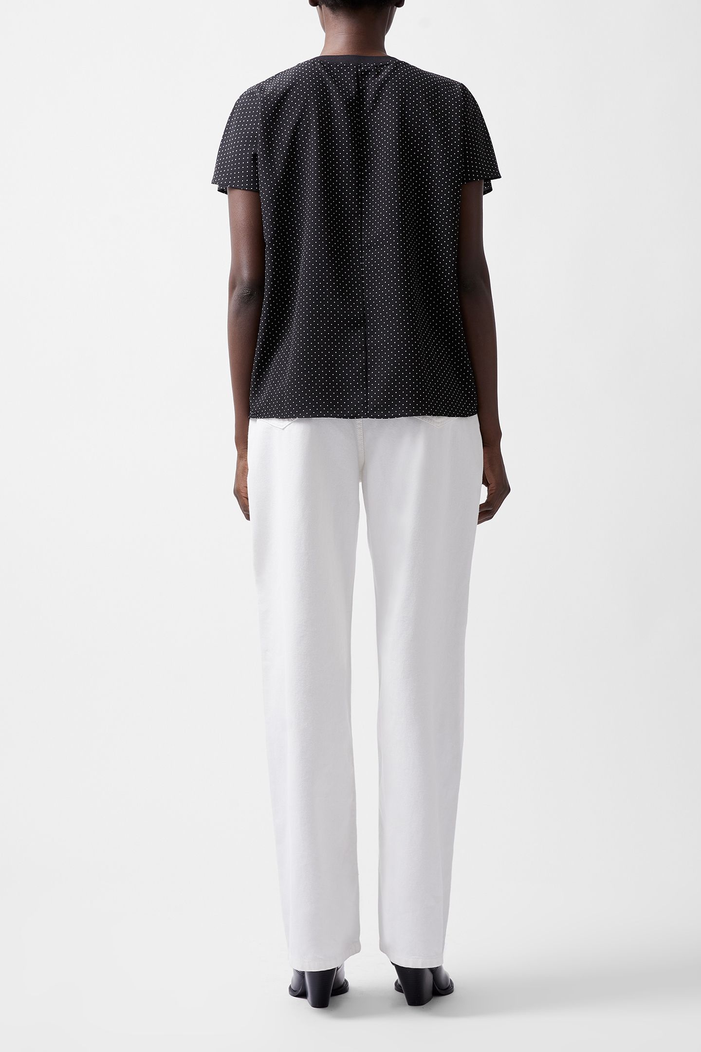 DOTTY SPOT ABENY CREW NECK TOP BLACKOUT/SUMMER WHIT 3