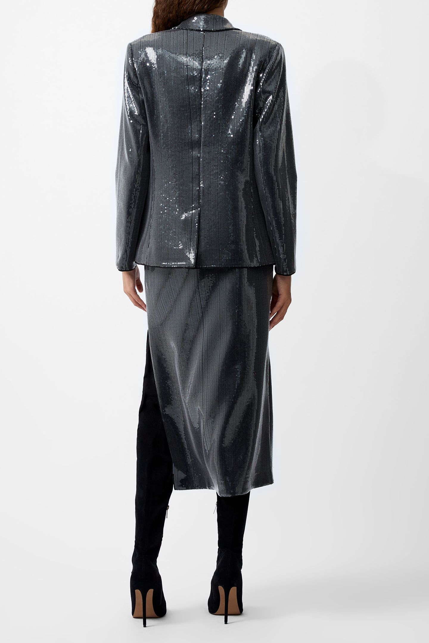 AMY SEQUIN BLAZER GUNMETAL 2