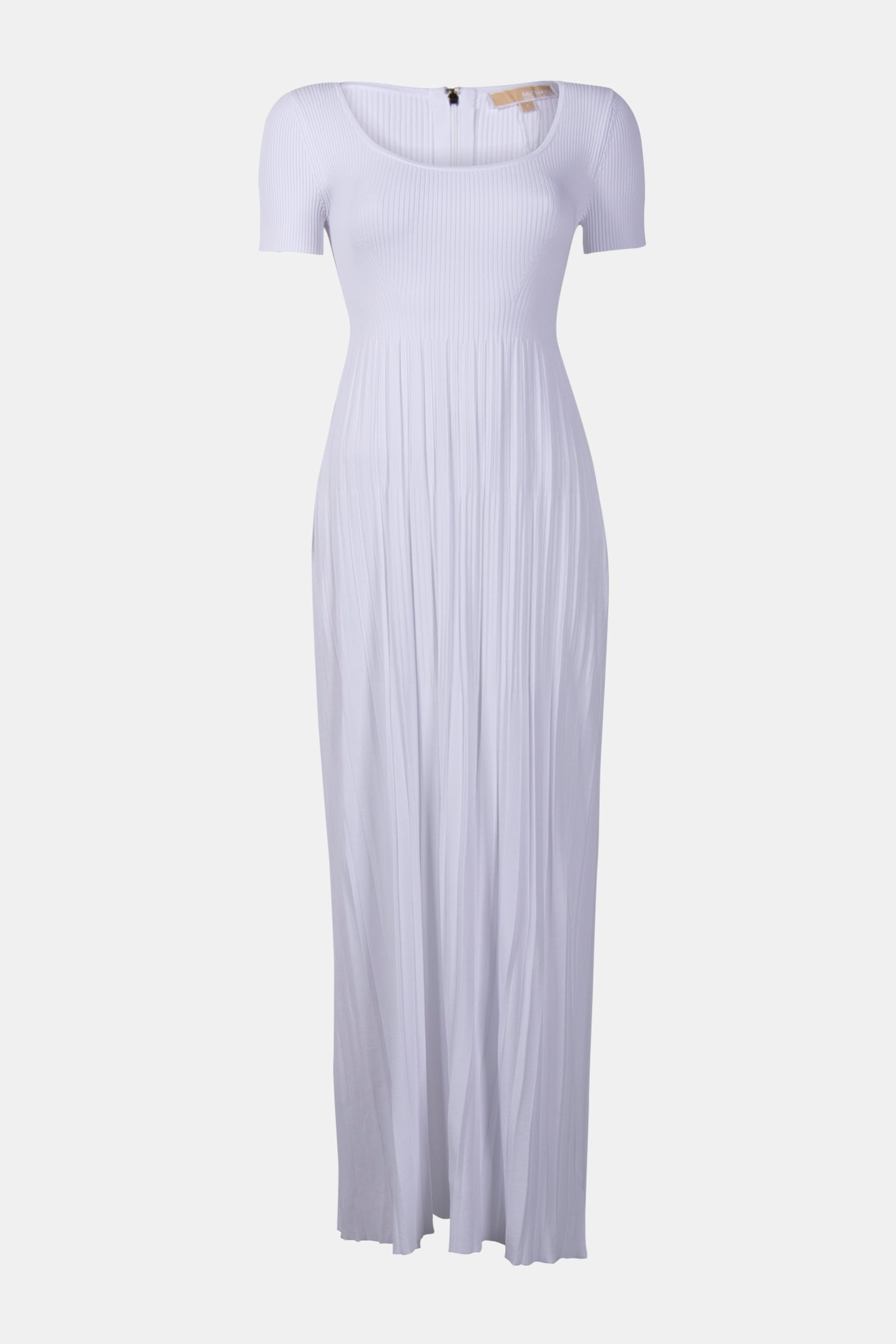 EMPIRE SCOOP NECK SHORT SLEEVE MAXI DRESS IN WHITE 4