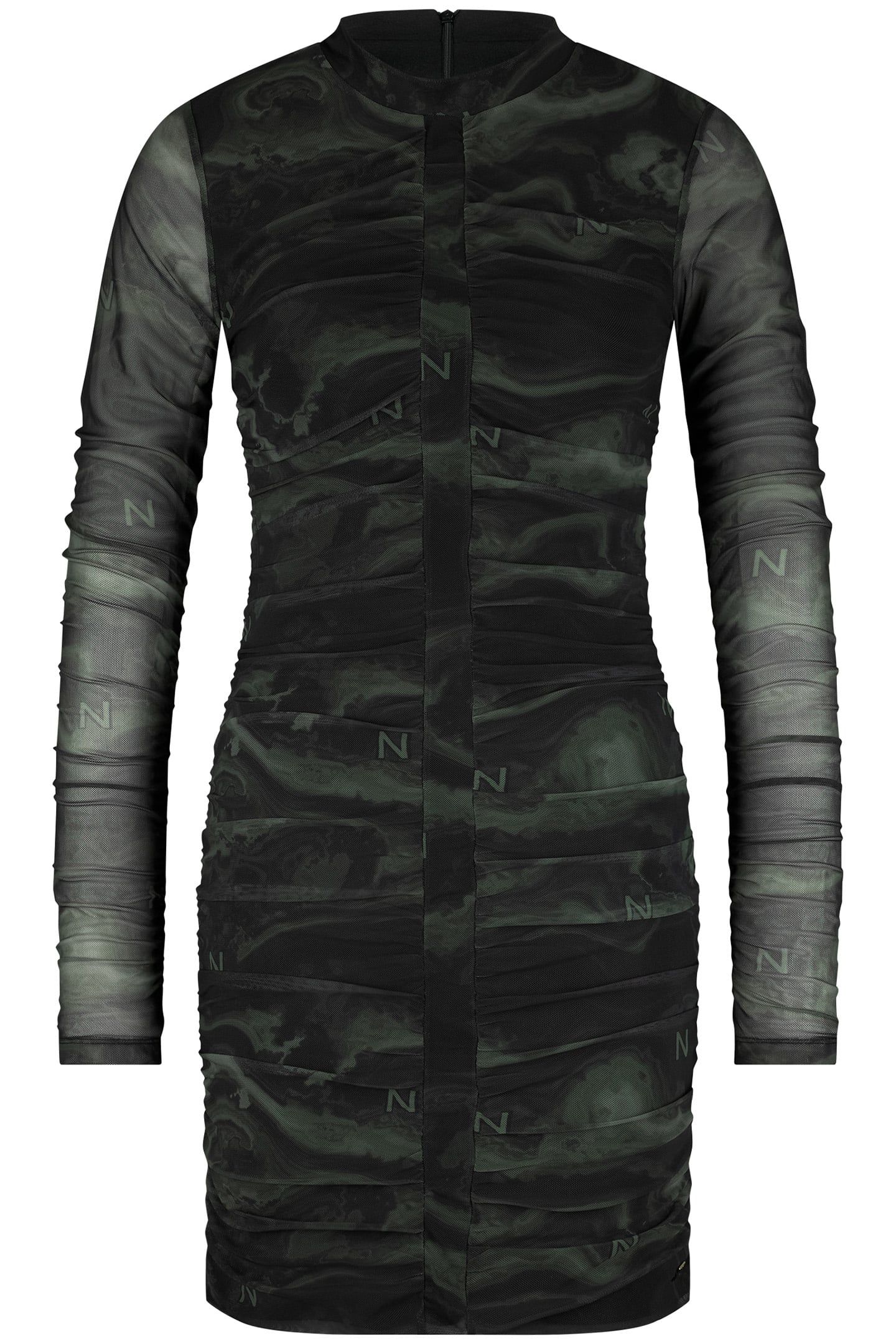MARBLE MESH DRESS NIGHT FOREST 1