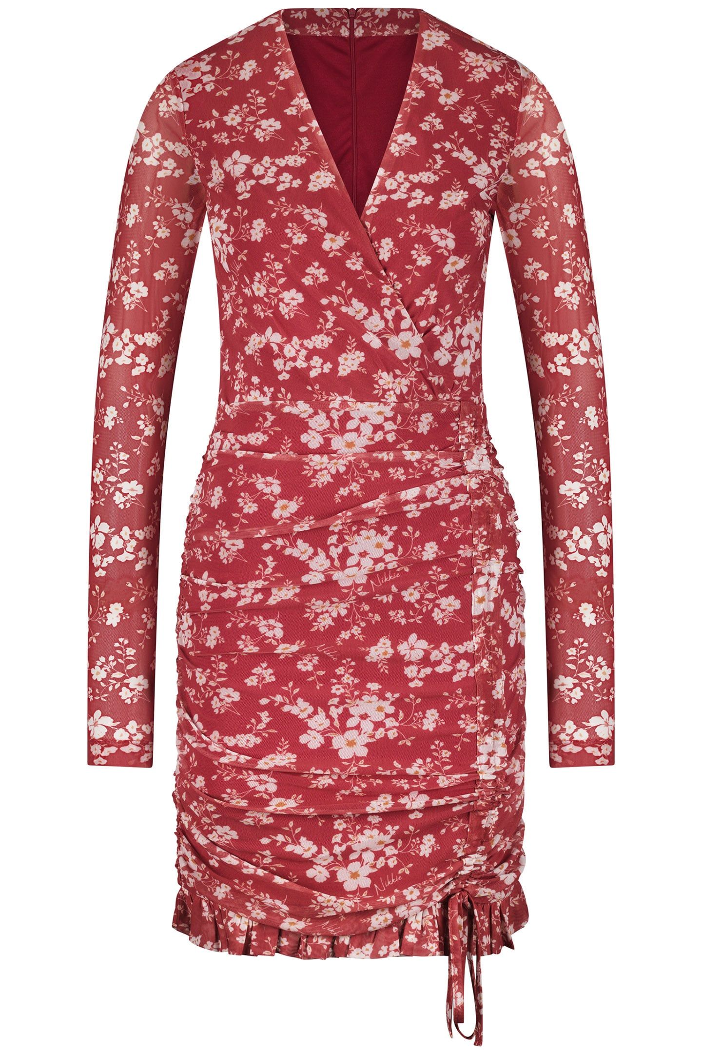 FLOWER DRESS OFF WHITE/CANDY RED 1