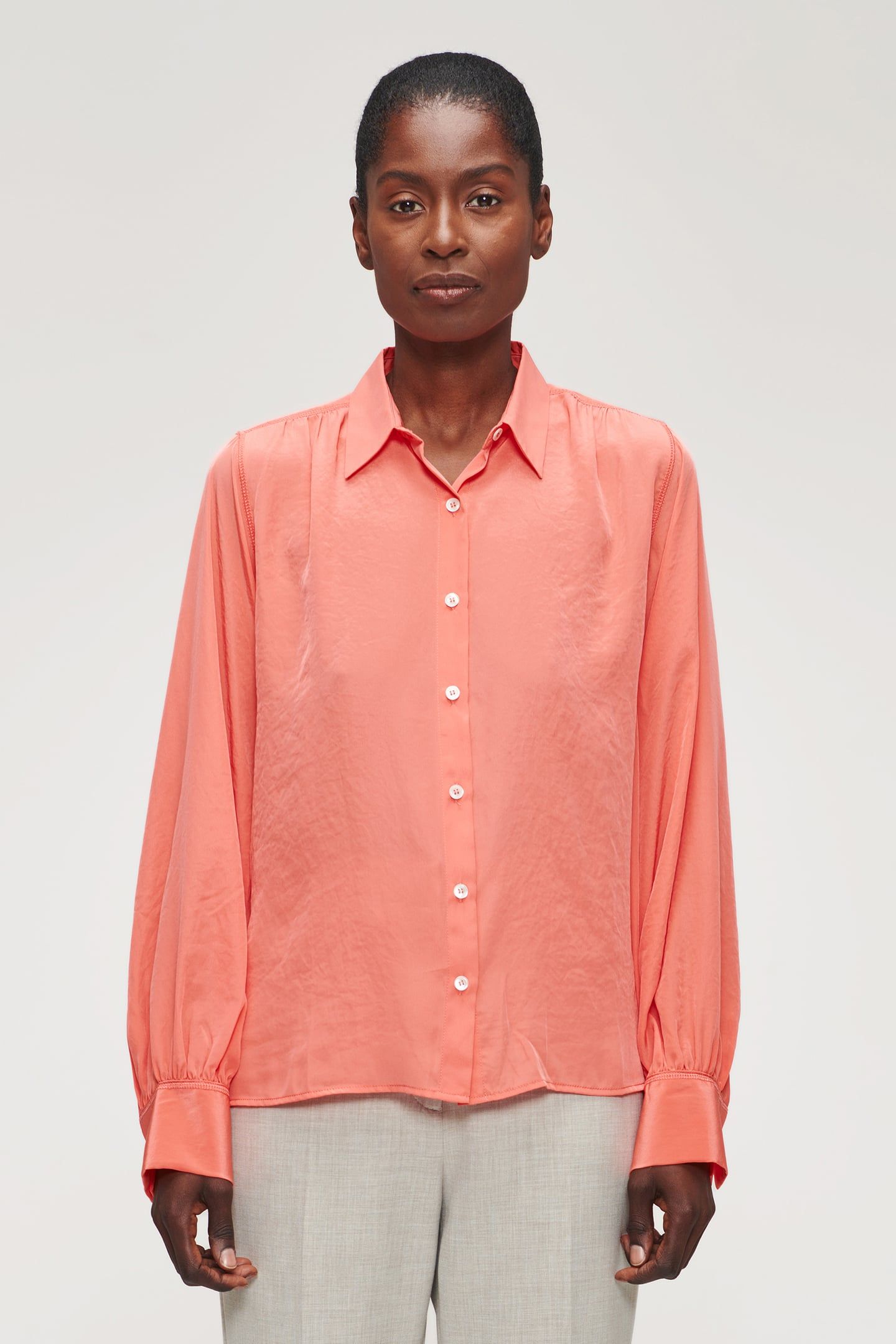 TECHNOSILK BLOUSE RADIANT CORAL 1