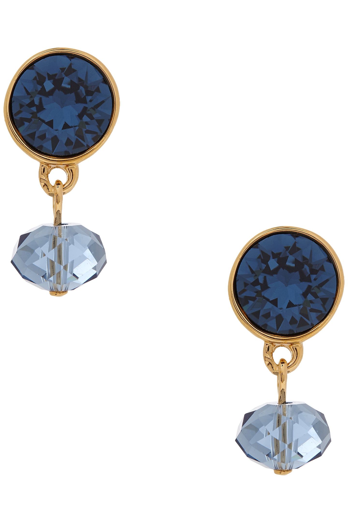 BLUE CRYSTAL EARPINS BLUE 1