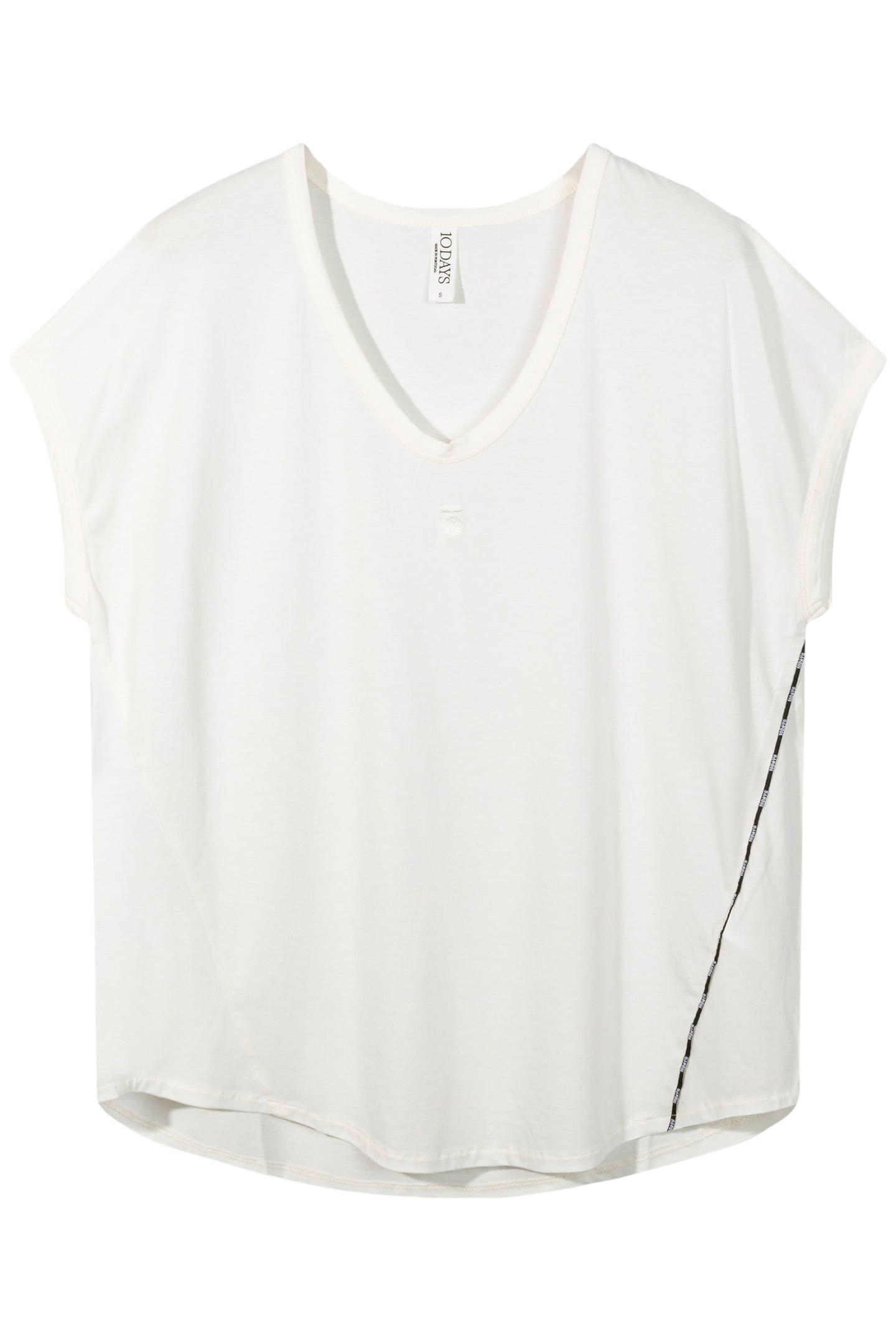 V-NECK TEE MEDAL ECRU 4