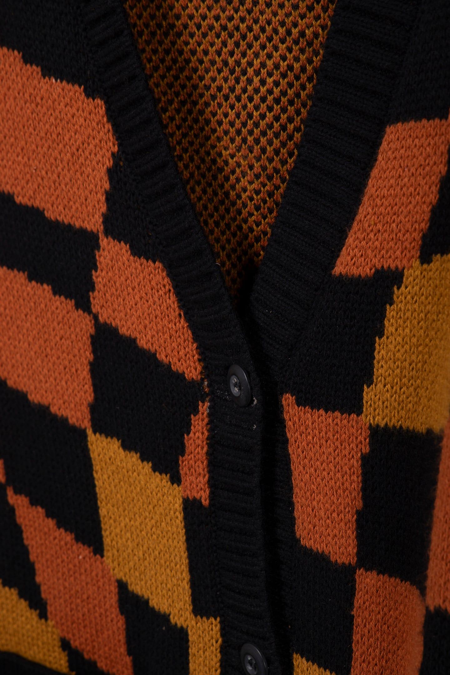JAGGER SWEATER CARDIGAN AMUSEMENT 66 BLACK/GINGER BREAD 5