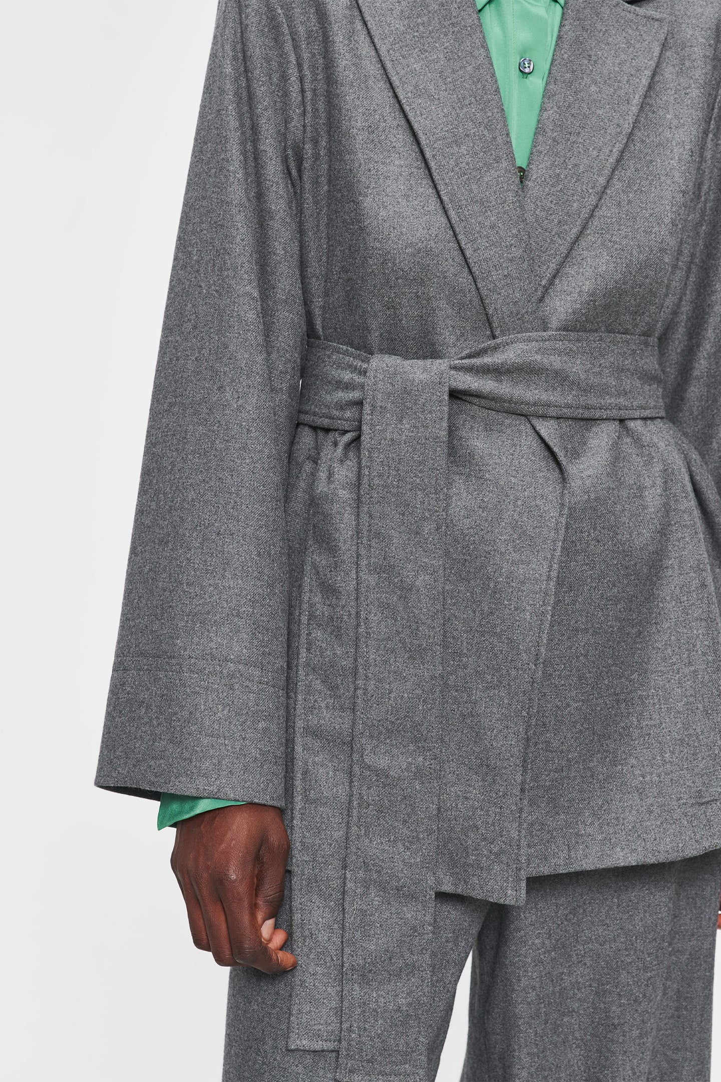 RELAXED FLANNEL JACKET STEEL GREY 8