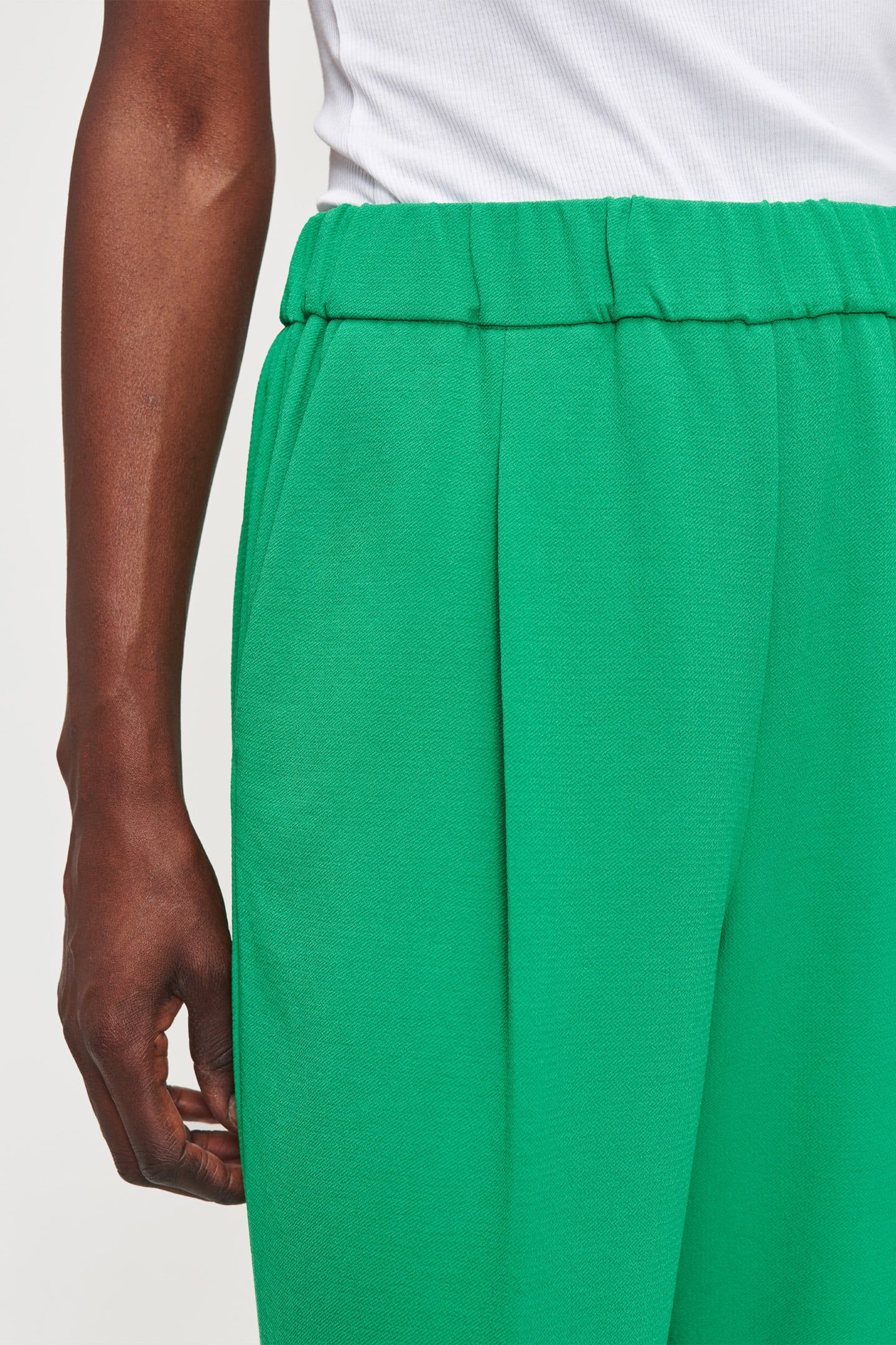 RECYCLED POLY WIDE LEG PANTS VIVID GREEN 7