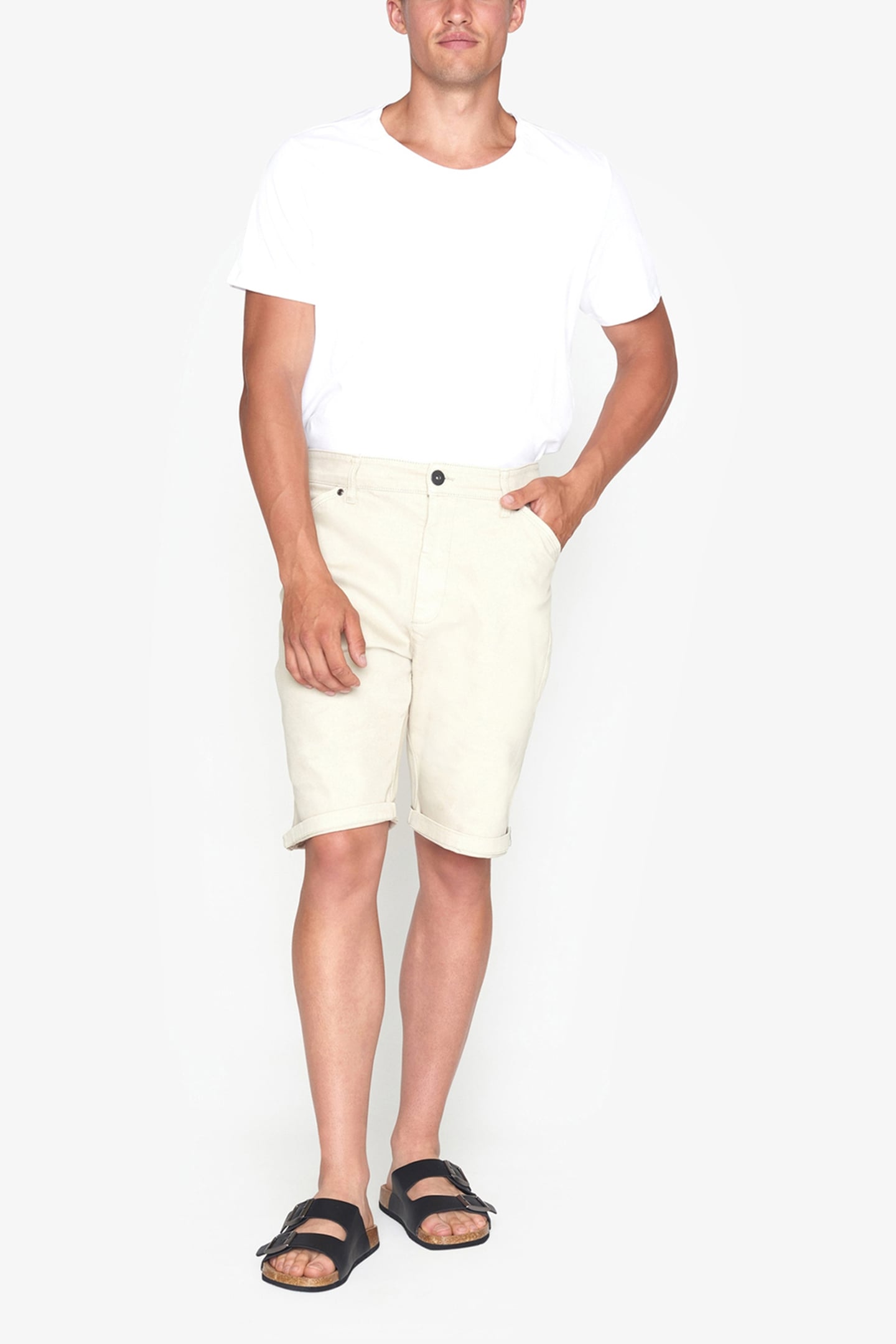 HASSESI WORK SHORTS CREAMY 3