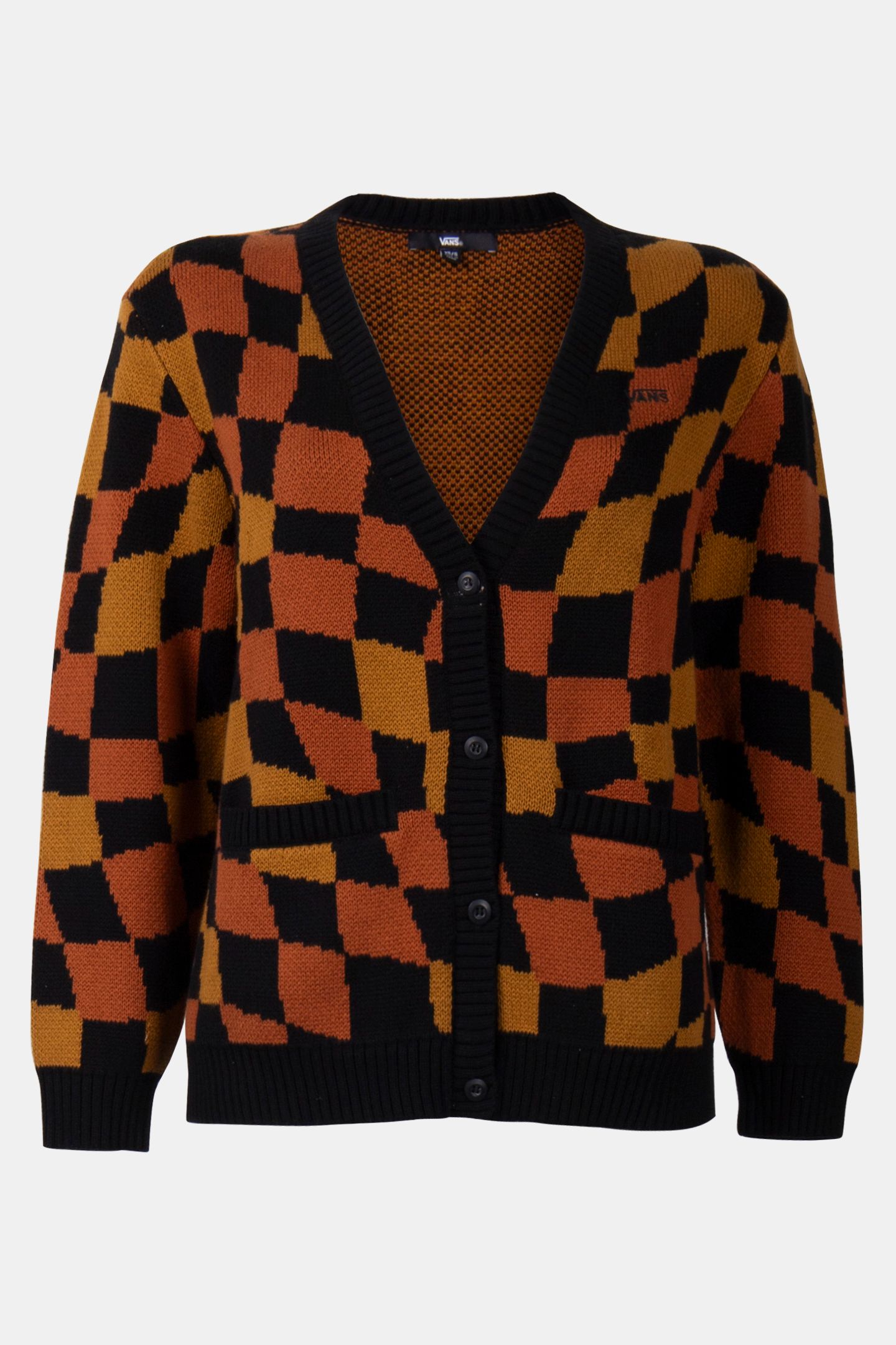 JAGGER SWEATER CARDIGAN AMUSEMENT 66 BLACK/GINGER BREAD 4