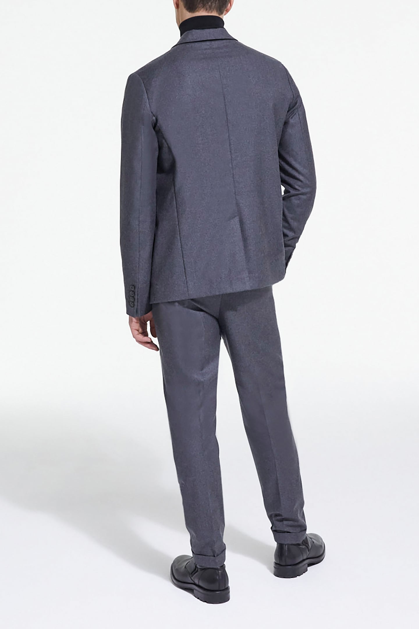 WOOL SUIT JACKET WITH FLAP POCKETS GREY 4