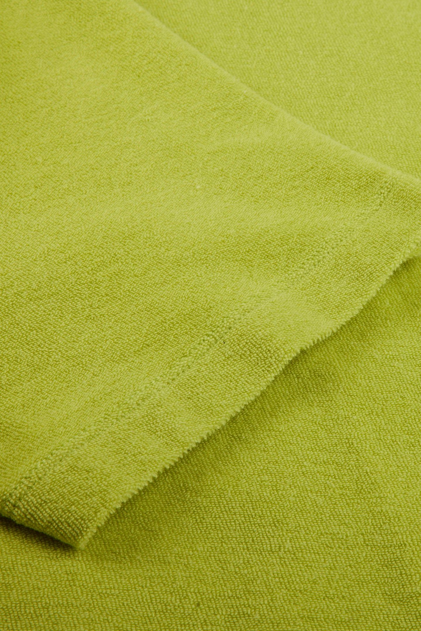 TERRY OPEN POLO SHIRT LIGHT GREEN 3