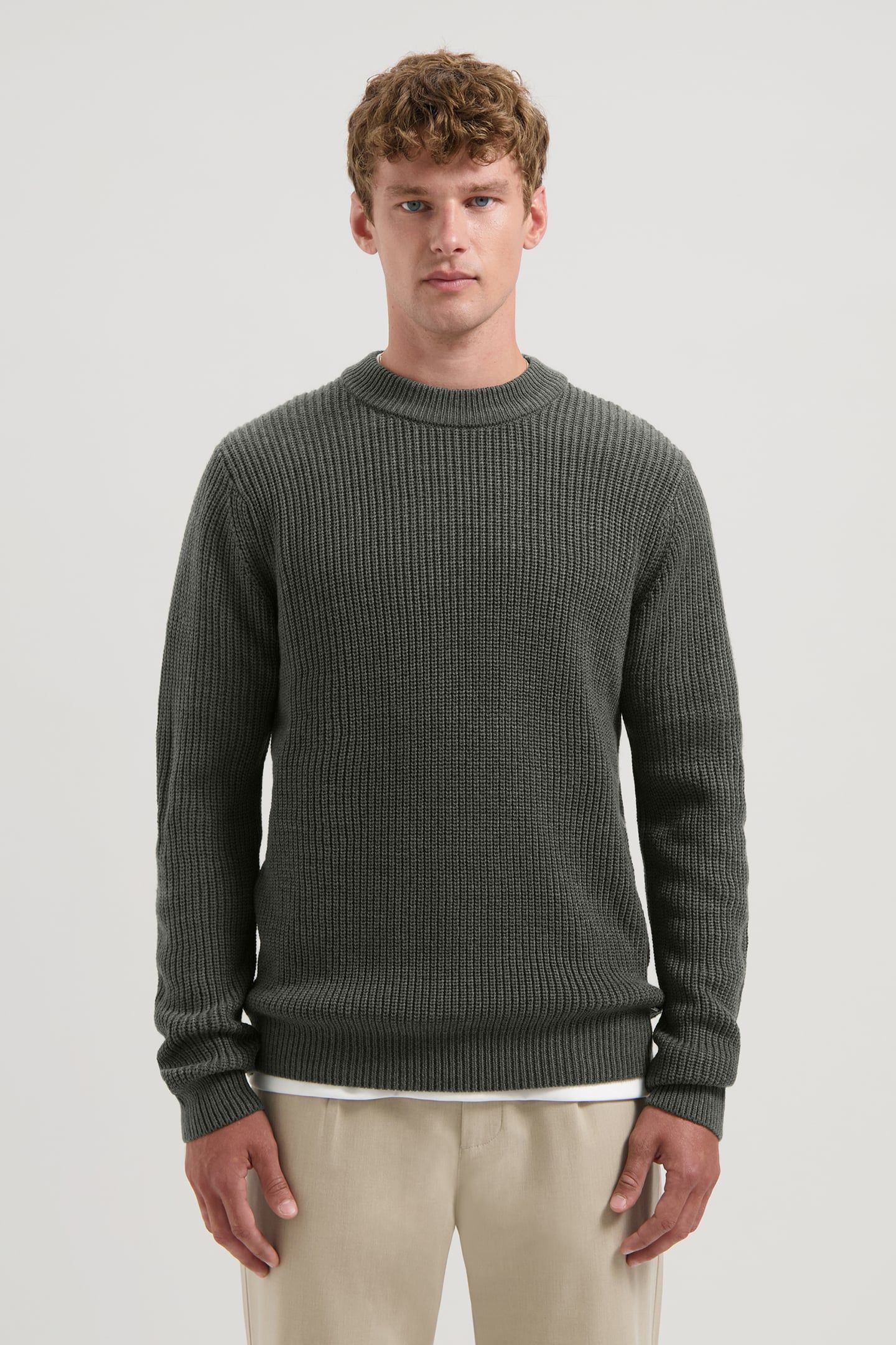 DS-CREW RIBKNIT DARK ARMY 1