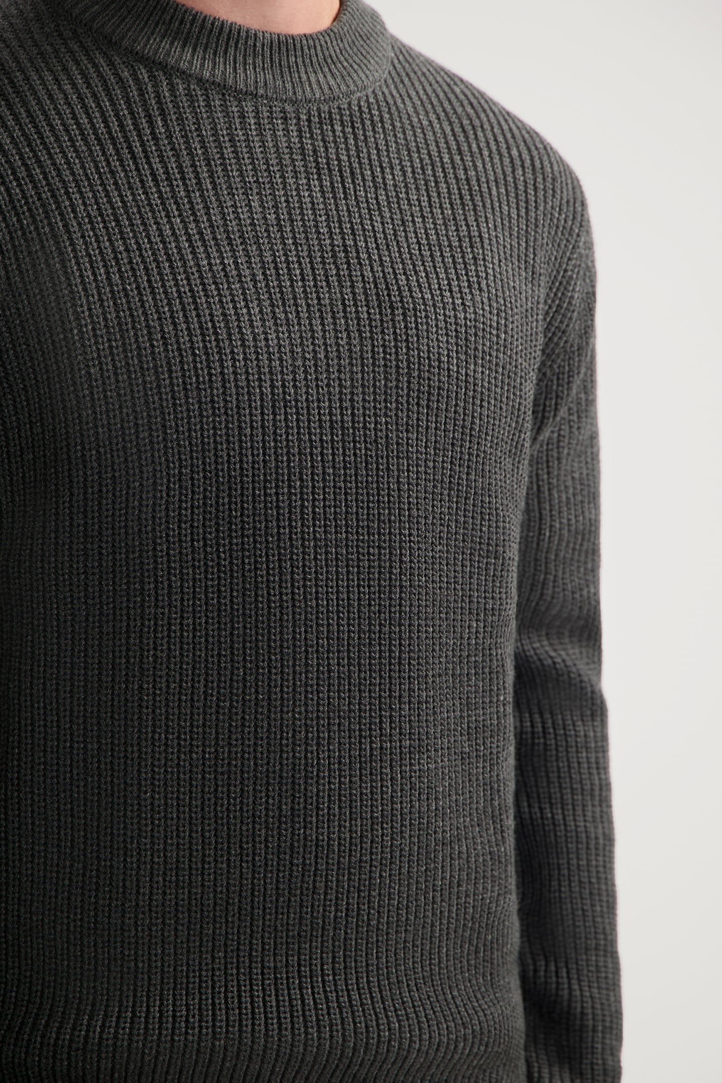 DS-CREW RIBKNIT ANTHRA MELANGE 5