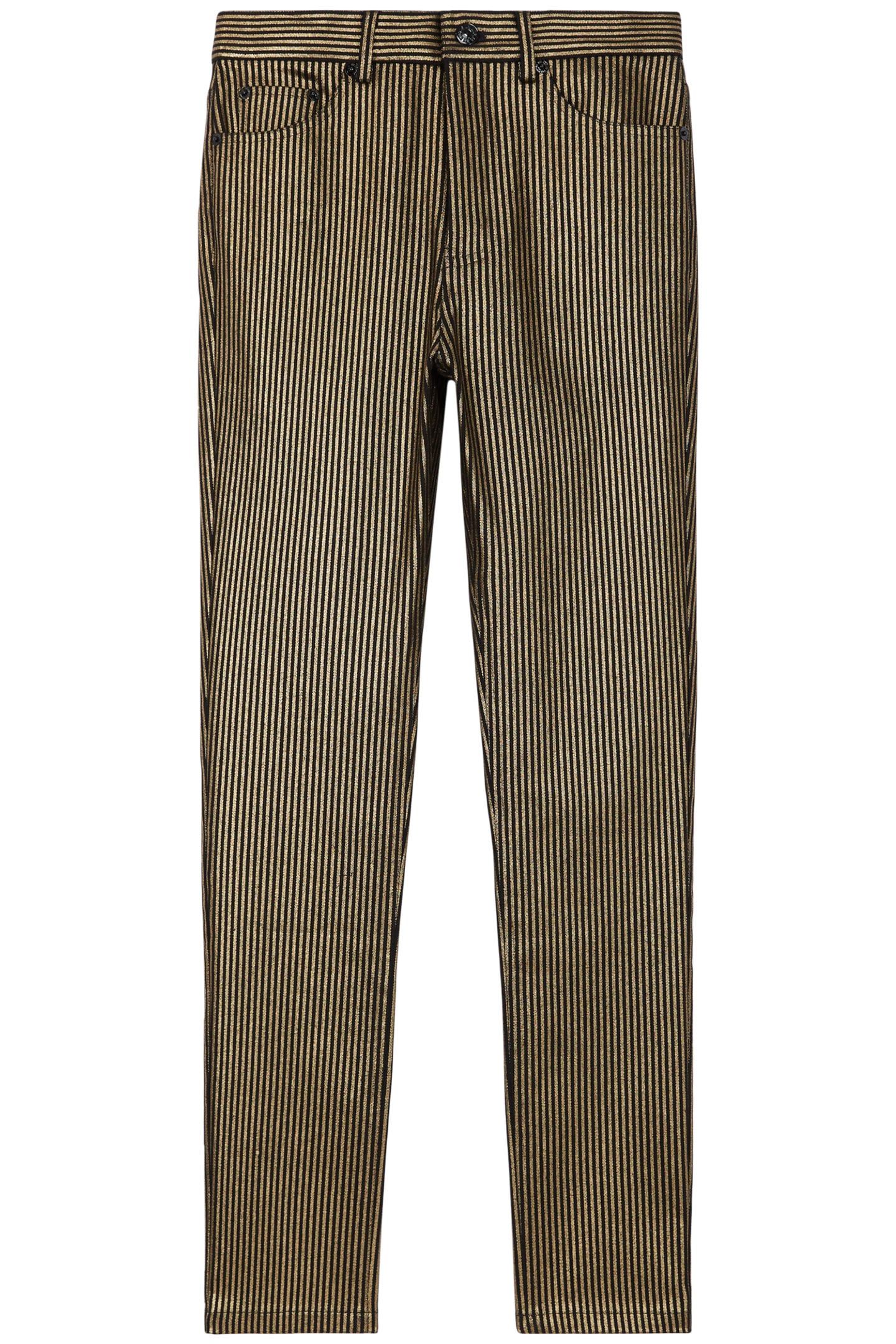 SLIM GOLD STRIPE JEANS BLACK 1