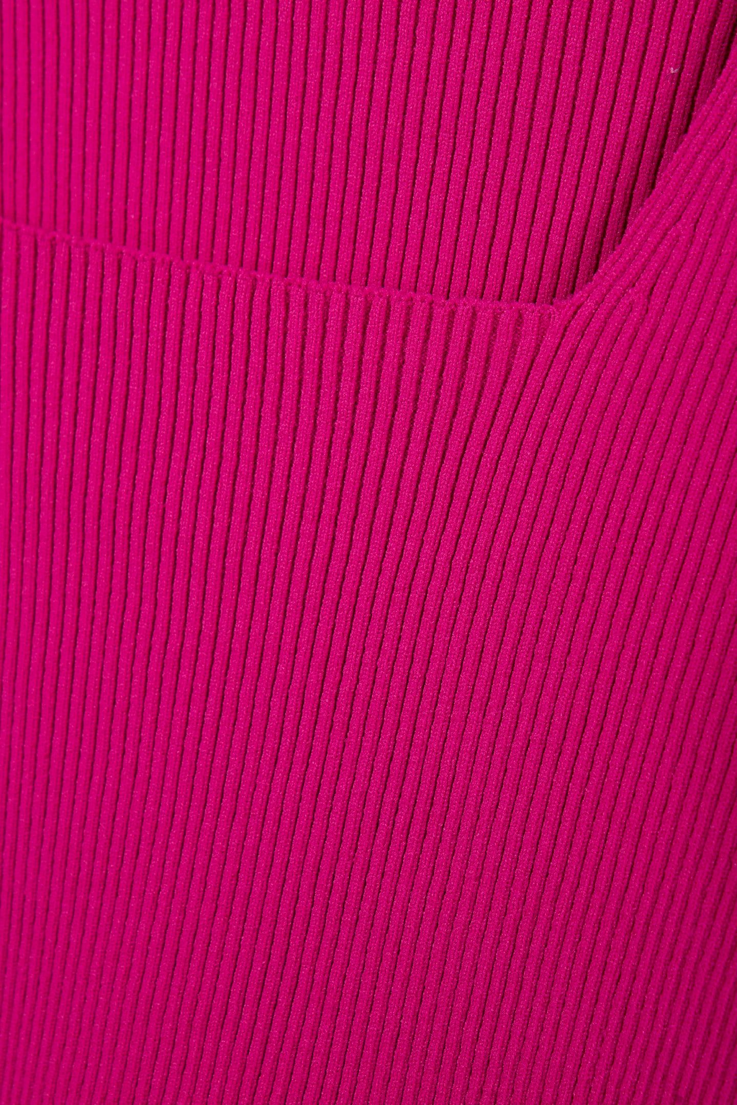 ARIEL SQUARE NECKLINE KNITTED TOP FUCHSIA 4