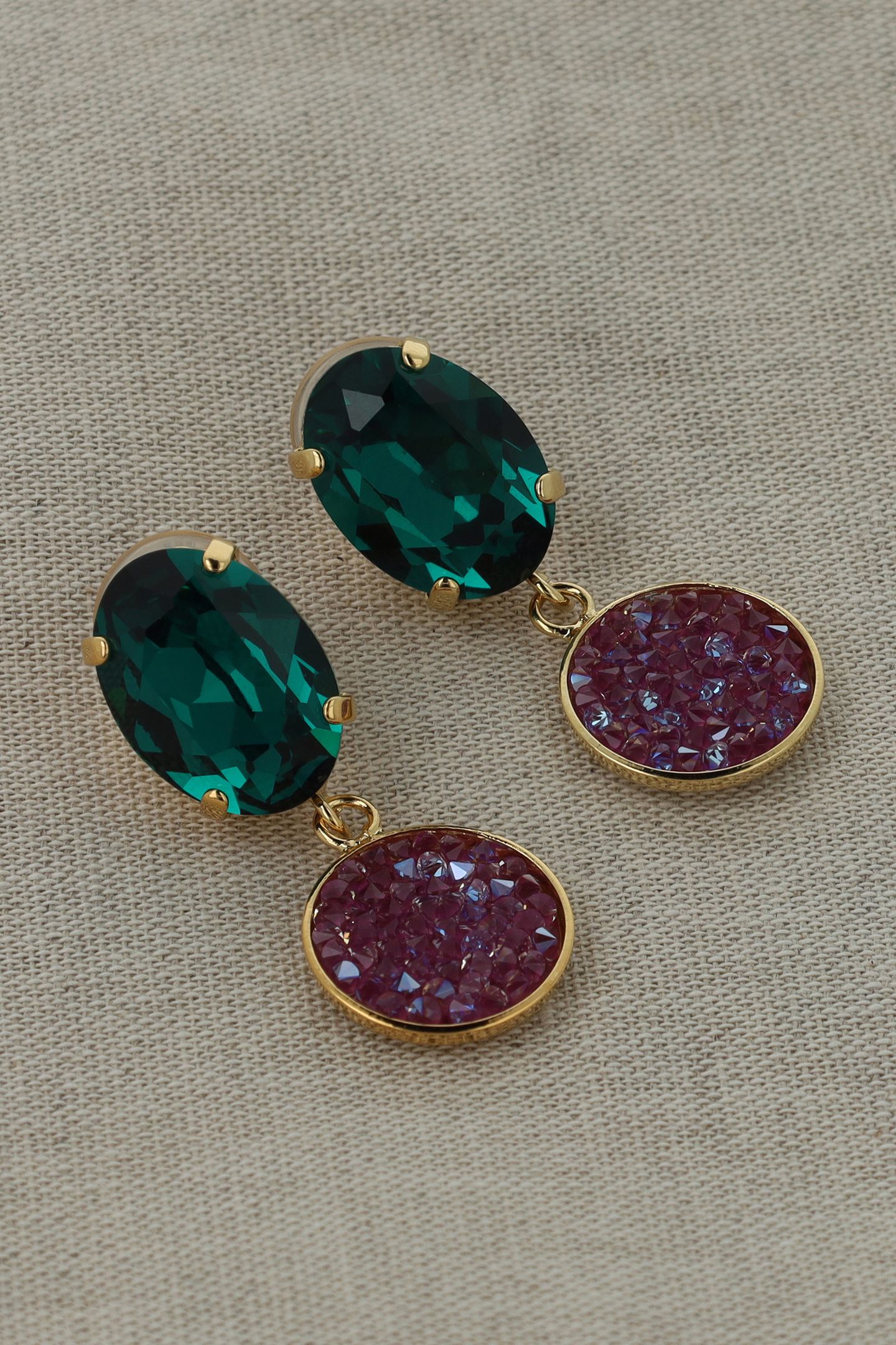 CLASSIC ROCKS EARRINGS LIGHT AMETHYST - BIG 5