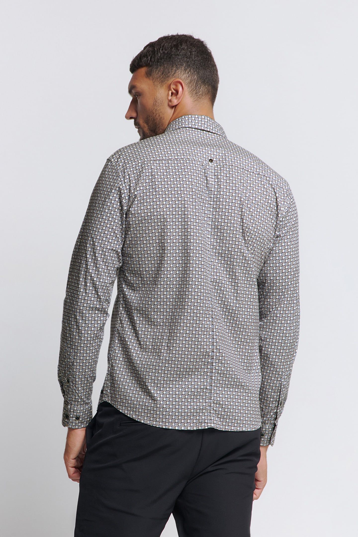 SHIRT STRETCH ALLOVER PRINTED BLUEBERRY 2
