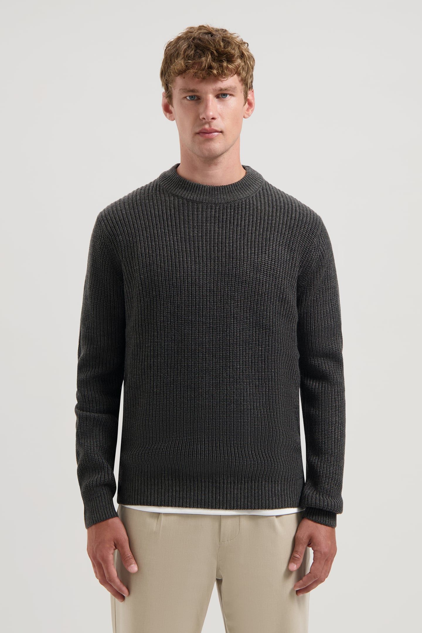 DS-CREW RIBKNIT ANTHRA MELANGE 1