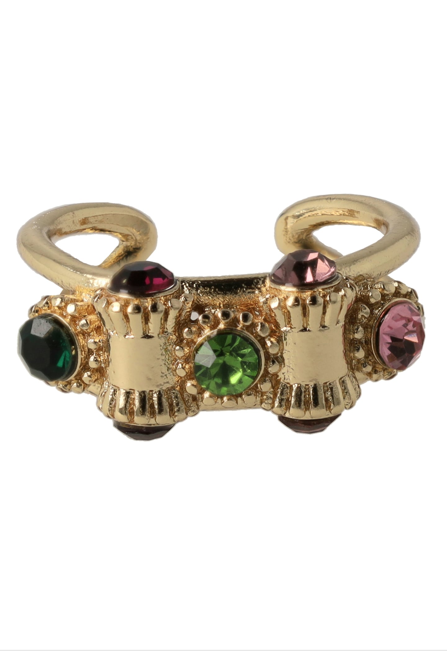 OTAZU VINTAGE BARREL RING MULTICOLOR - GOLD 4