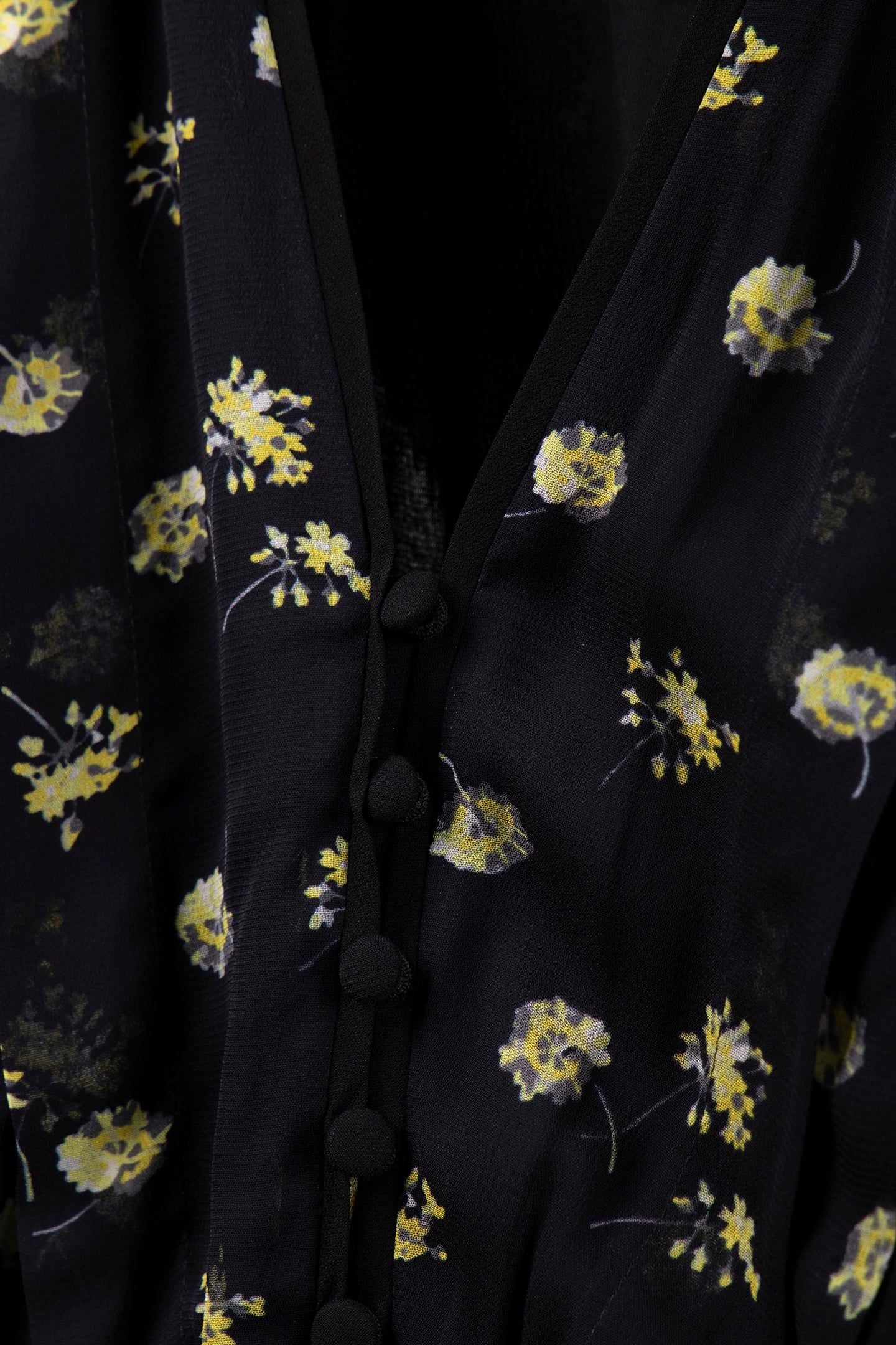 ML TOP TIGHTENED AT THE WAIST WITH BUTTONS BLACK/YELLOW 4