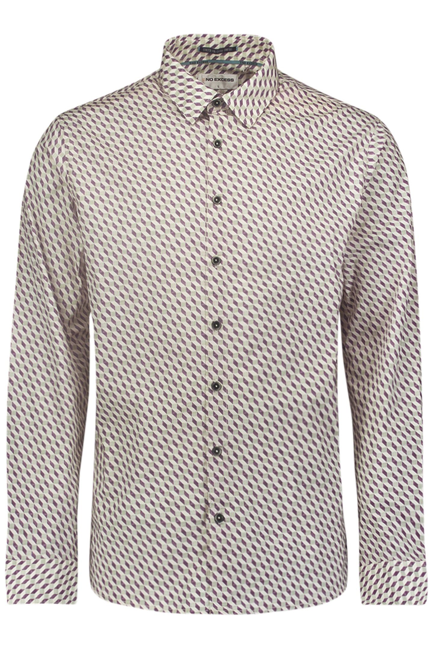 SHIRT STRETCH ALLOVER PRINTED AUBERGINE 4