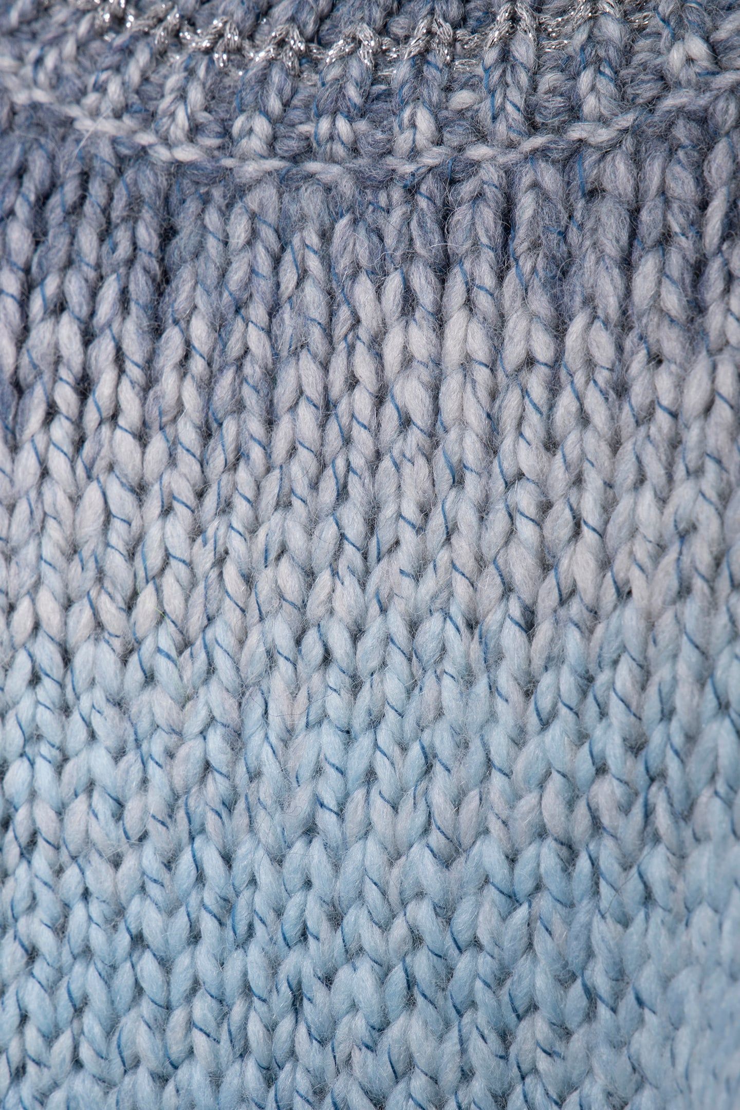 FITTED SPACE DYE PULLOVER SAPPHIRE BLUE 4