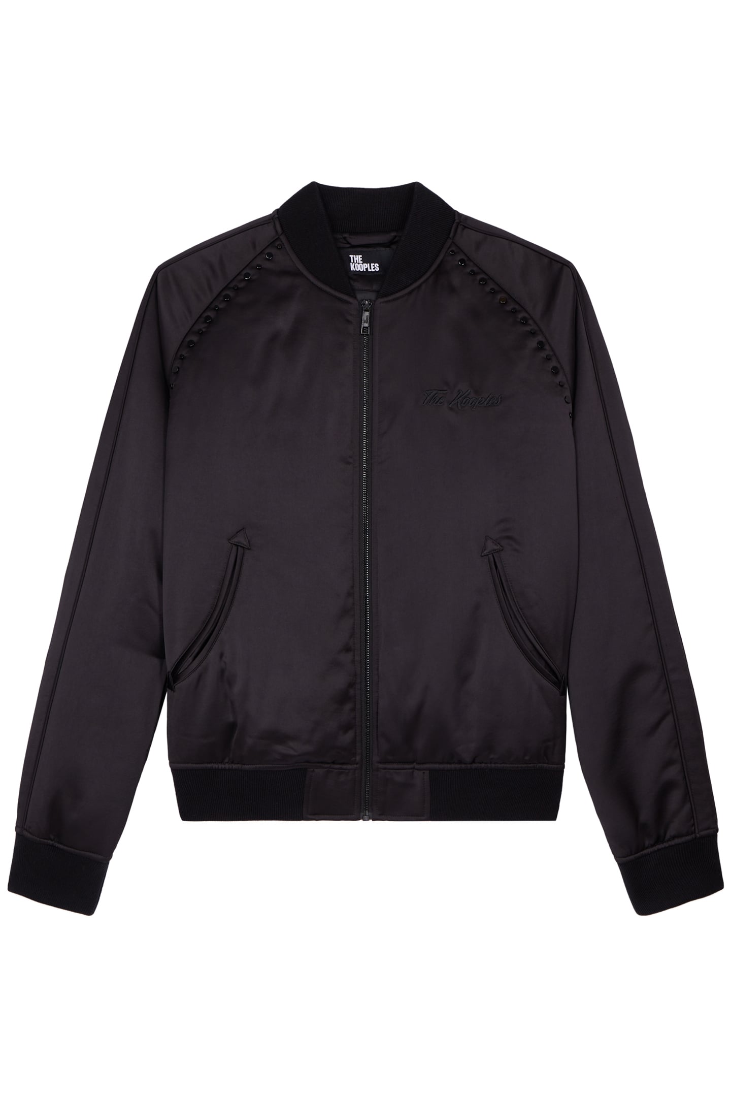 SATIN JACKET WITH TIGER EMBROIDERY BLACK 1