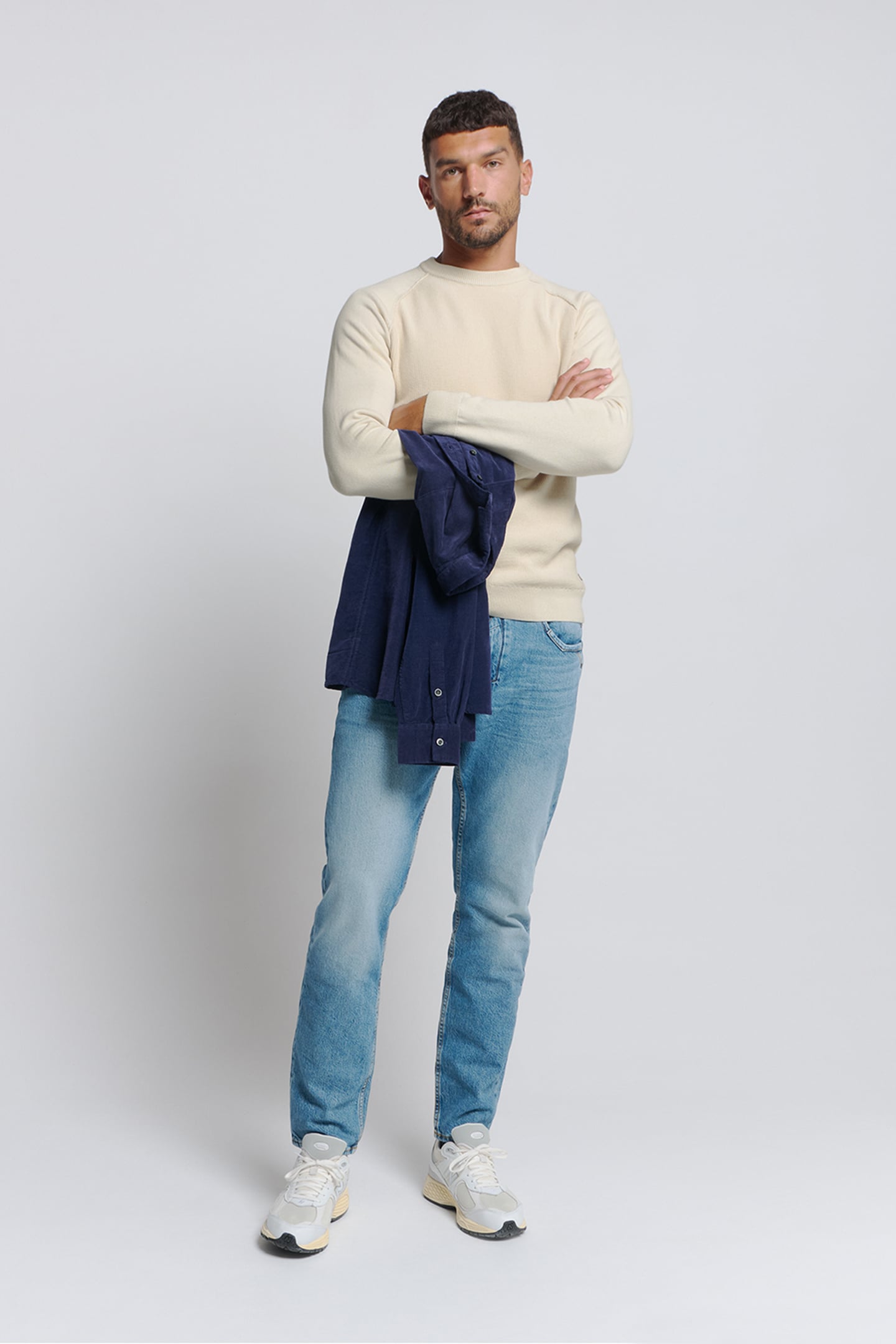 PULLOVER CREWNECK SOLID RELIEF KNIT KIT 3