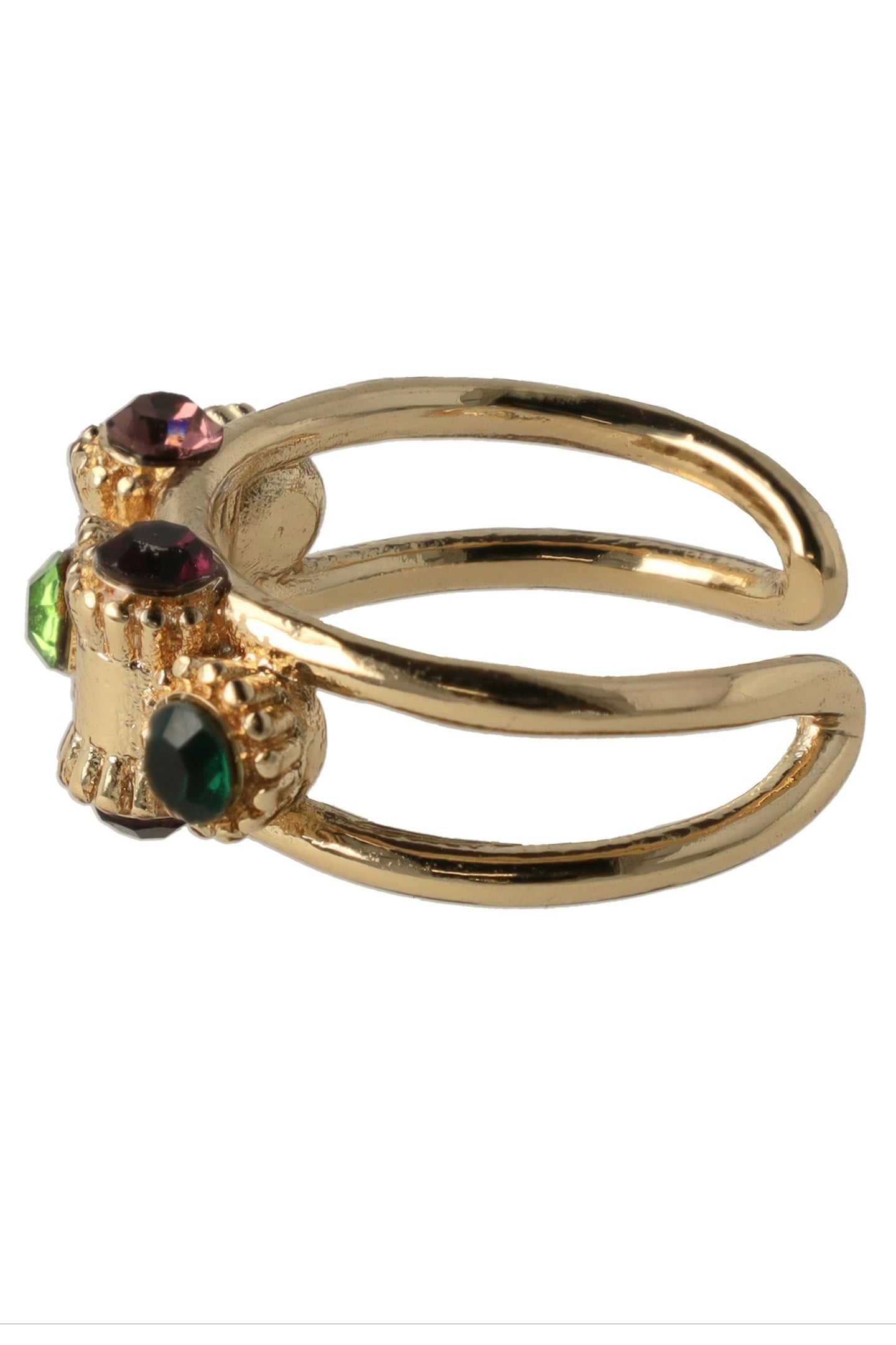 OTAZU VINTAGE BARREL RING MULTICOLOR - GOLD 3