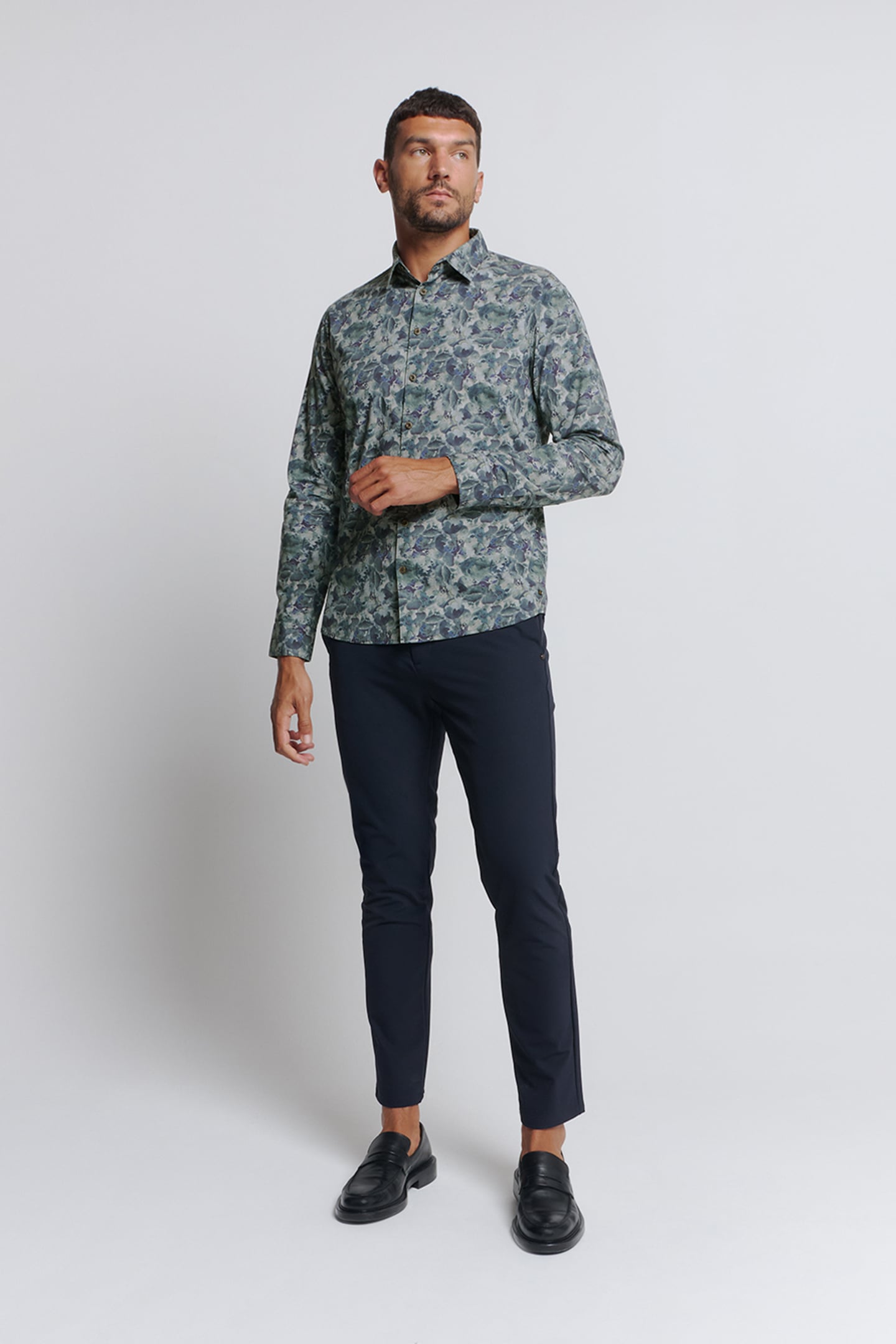 SHIRT STRETCH ALLOVER PRINTED BLUEBERRY 3