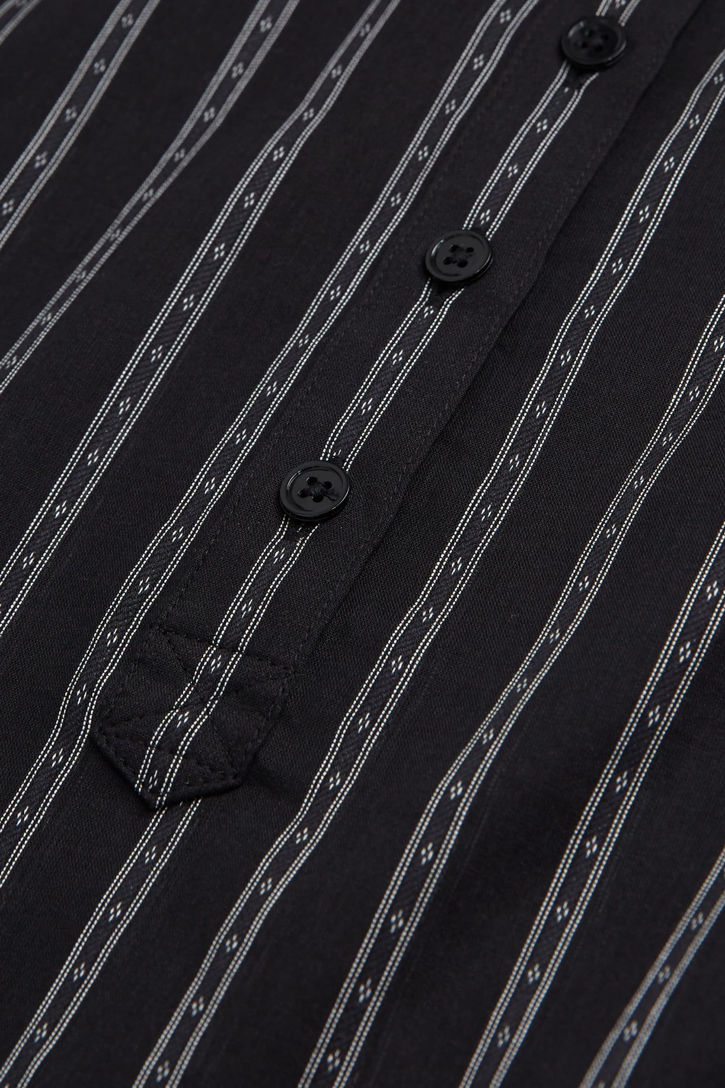 TUNISIAN COLLAR SHIRT BLACK 2