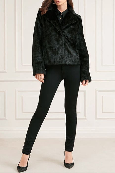 MARCIANO BY GUESS MARCIANO- CAROLINE JACKET JET BLACK FAUX F 3