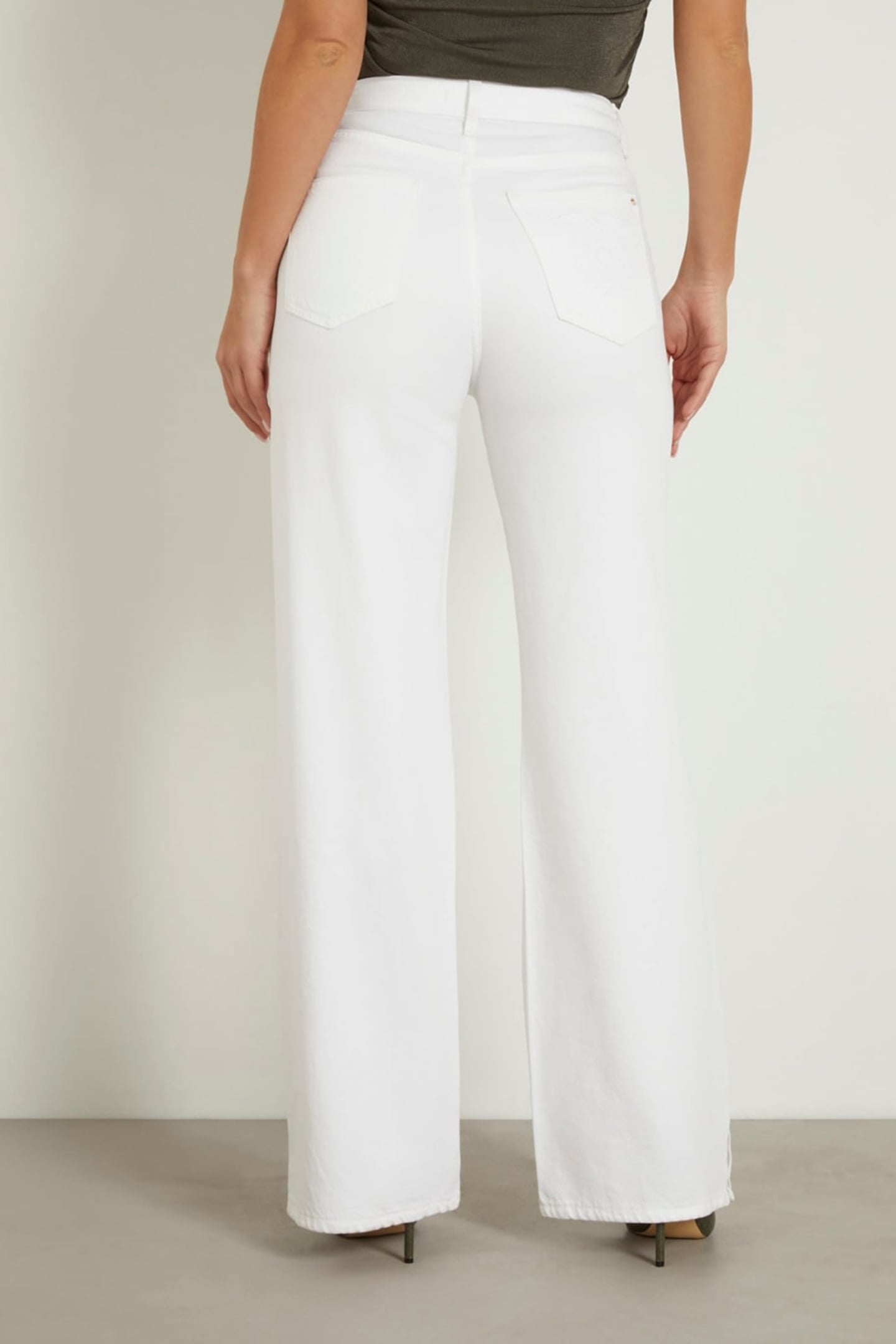 GUESS ECO PAZ WIDE LEG PURE WHITE 6