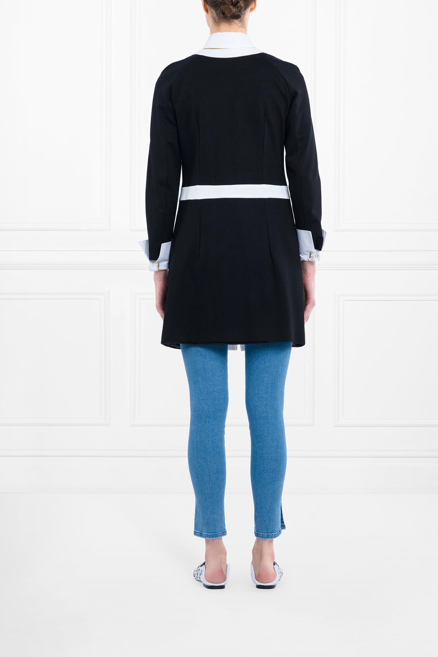PRESENCE MANTEAU BLACK/WHITE 3