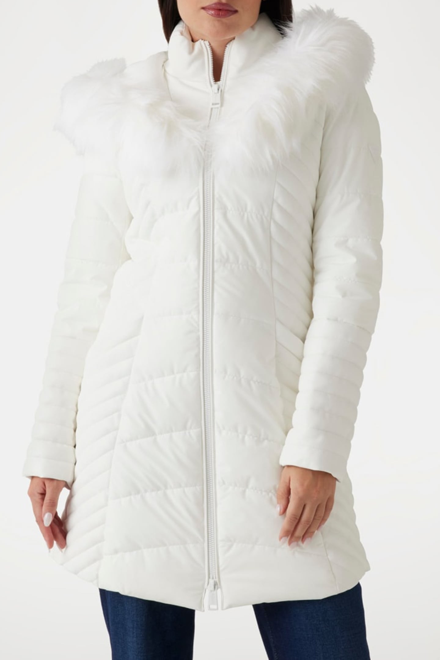 GUESS ECO NEW OXANA JACKET PURE WHITE 1