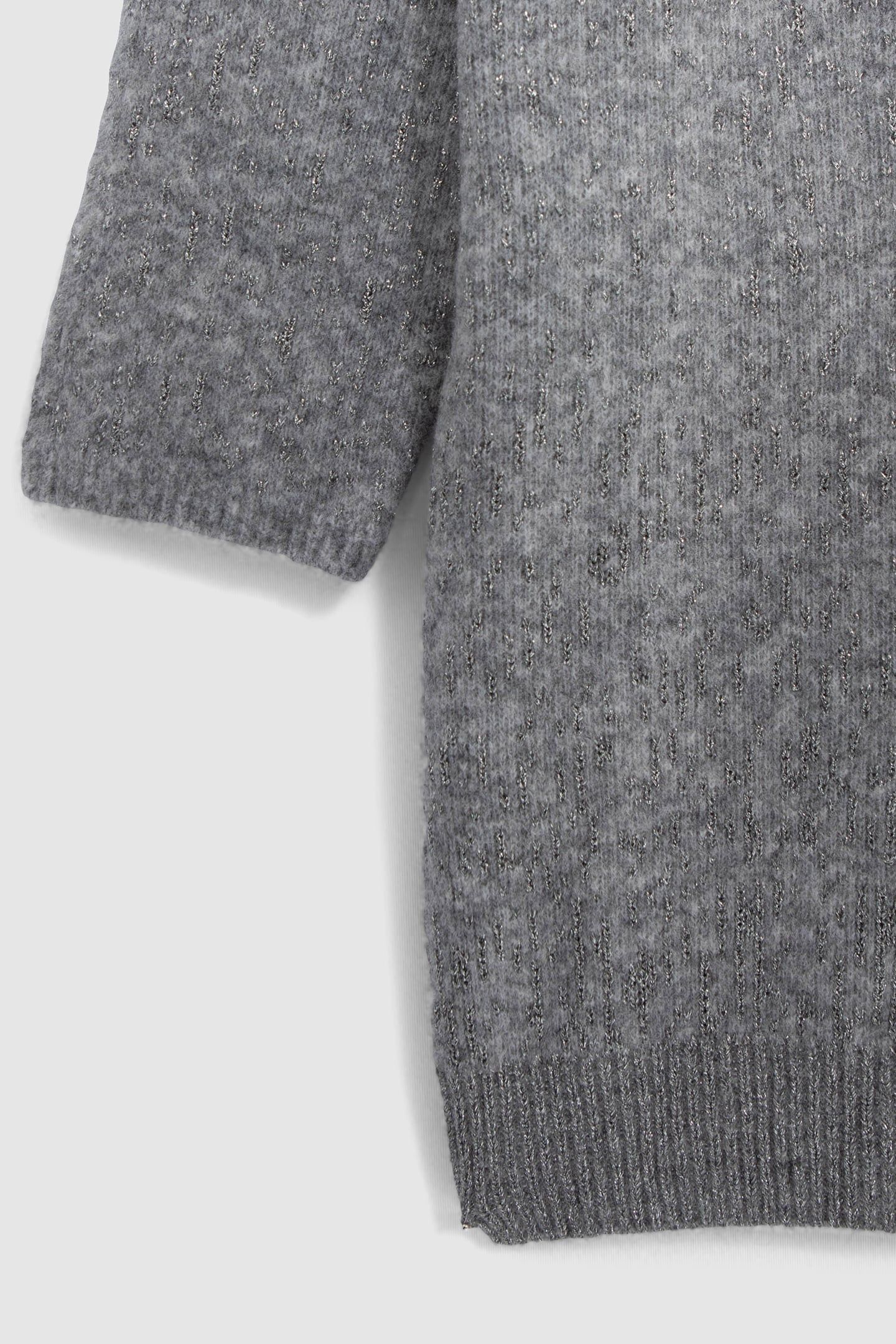 GIRL'S GREY JACQUARD LUREX SWEATER DRESS 3