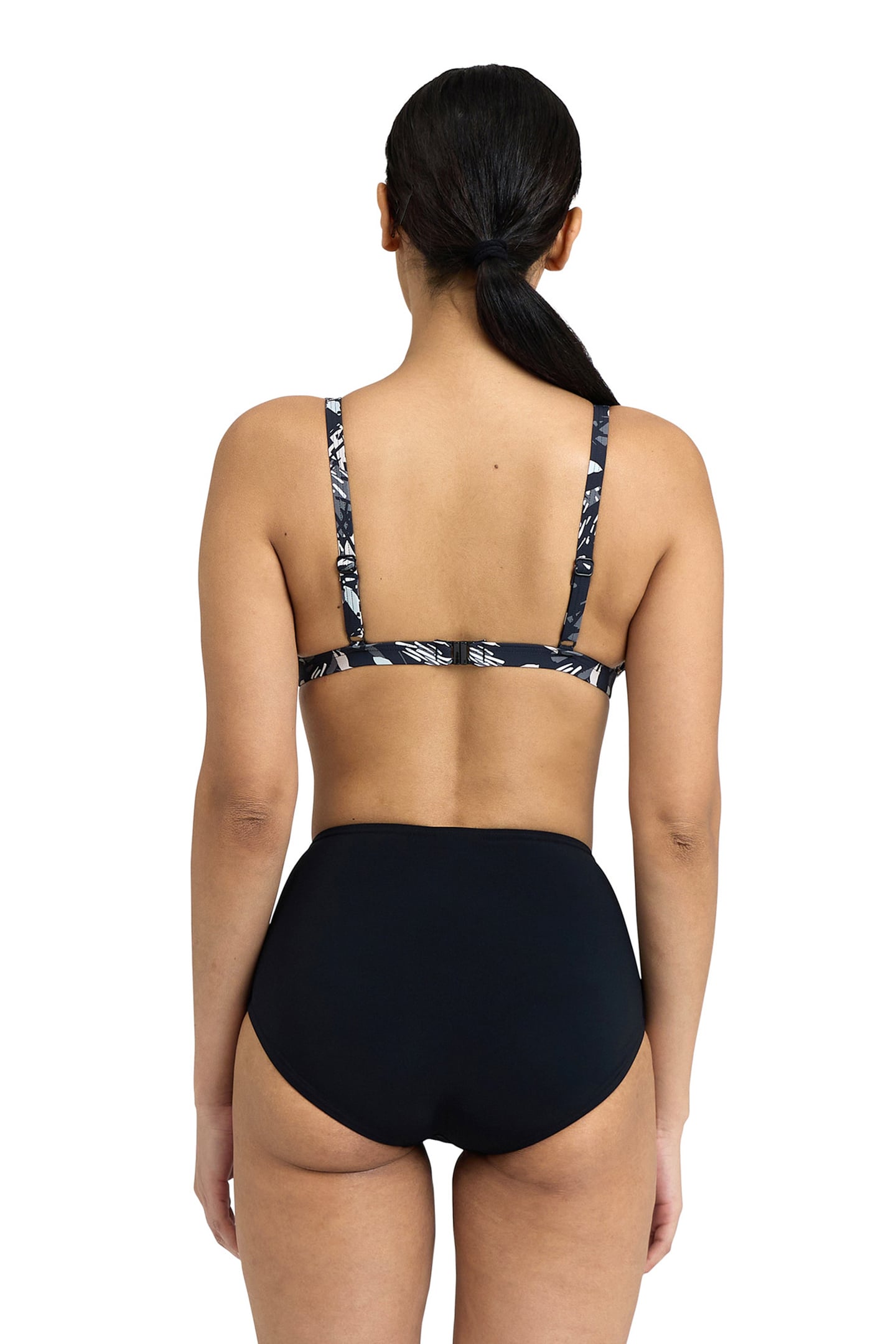 WOMEN'S BODYLIFT SWIMSUIT FRANCY TWO PI BLACK WHITE MULTI 2