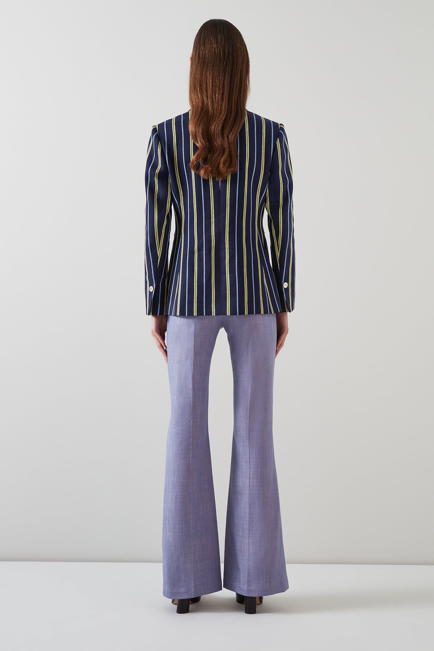JK MYA STRIPE BLAZER NAVY MULTI 2