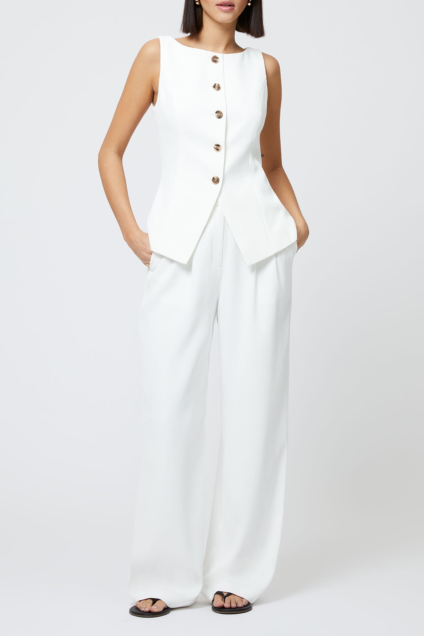 HARRIE SUITING TROUSER PORCELAIN CREAM 2