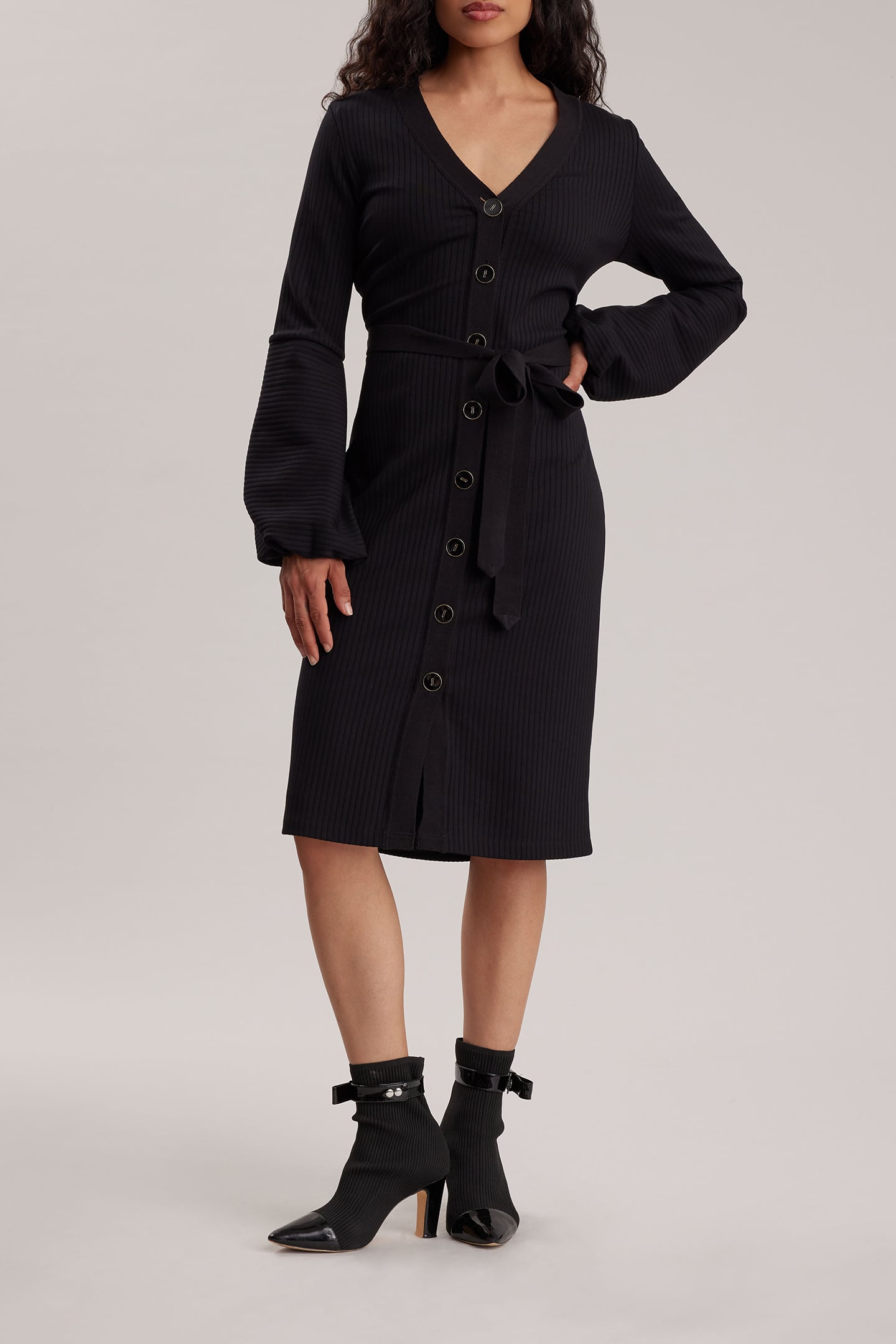 SMOOTH ROBE BLACK 1